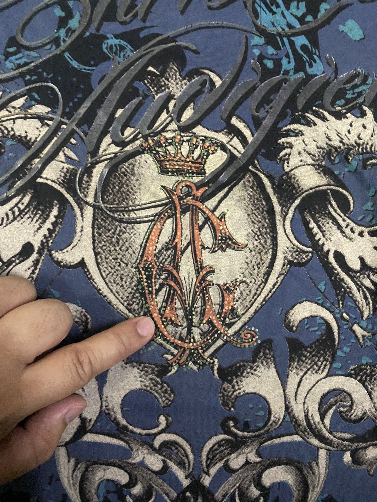 Ed Hardy Vintage Y2K Crristian Audigier Dragon Crown T-Shirt Size US S / EU 44-46 / 1 - 7 Thumbnail