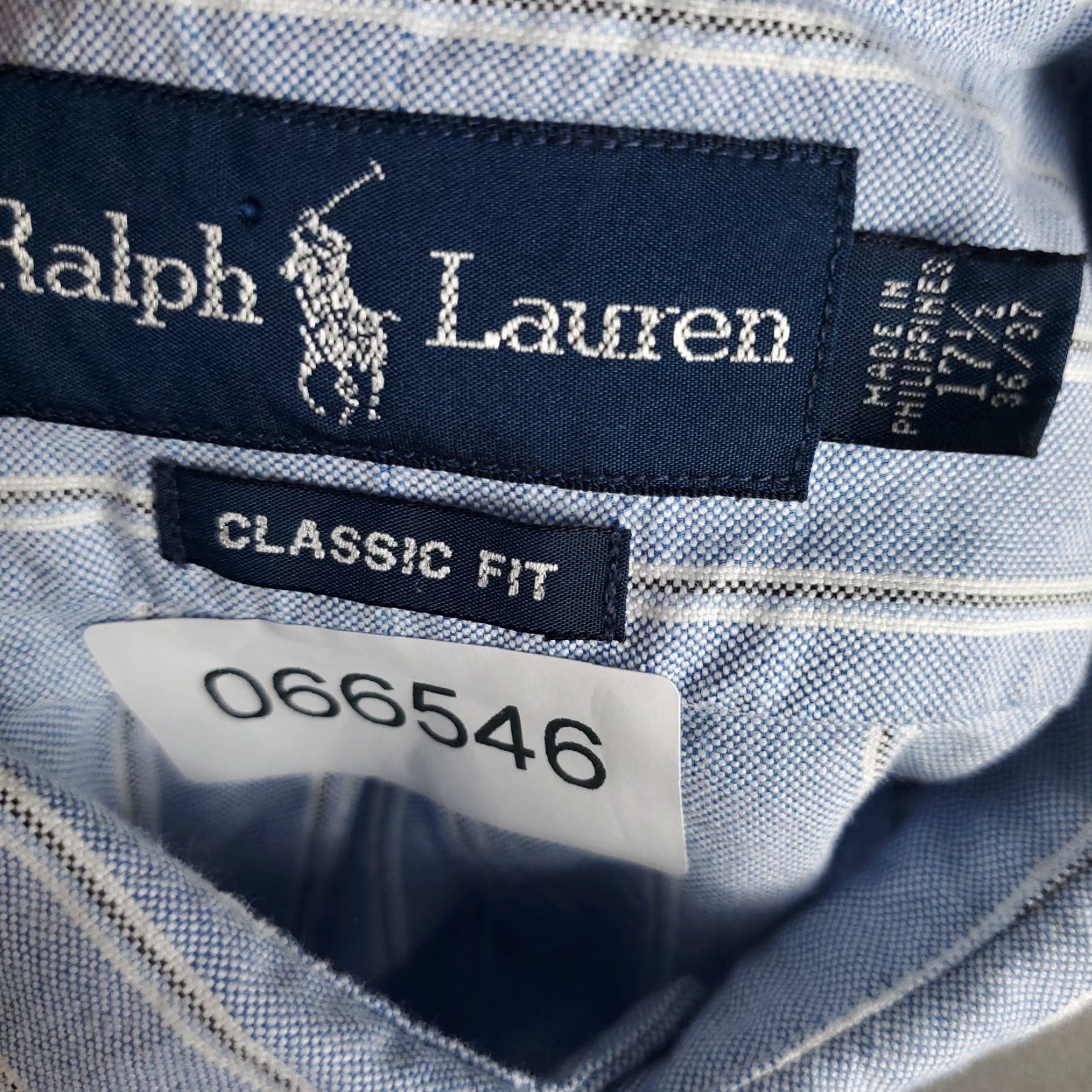 Ralph Lauren Ralph Lauren Shirt Mens 17.5 Blue Striped Pony Dress Button Up Long Sleeve Shirt Size 48R - 8 Thumbnail