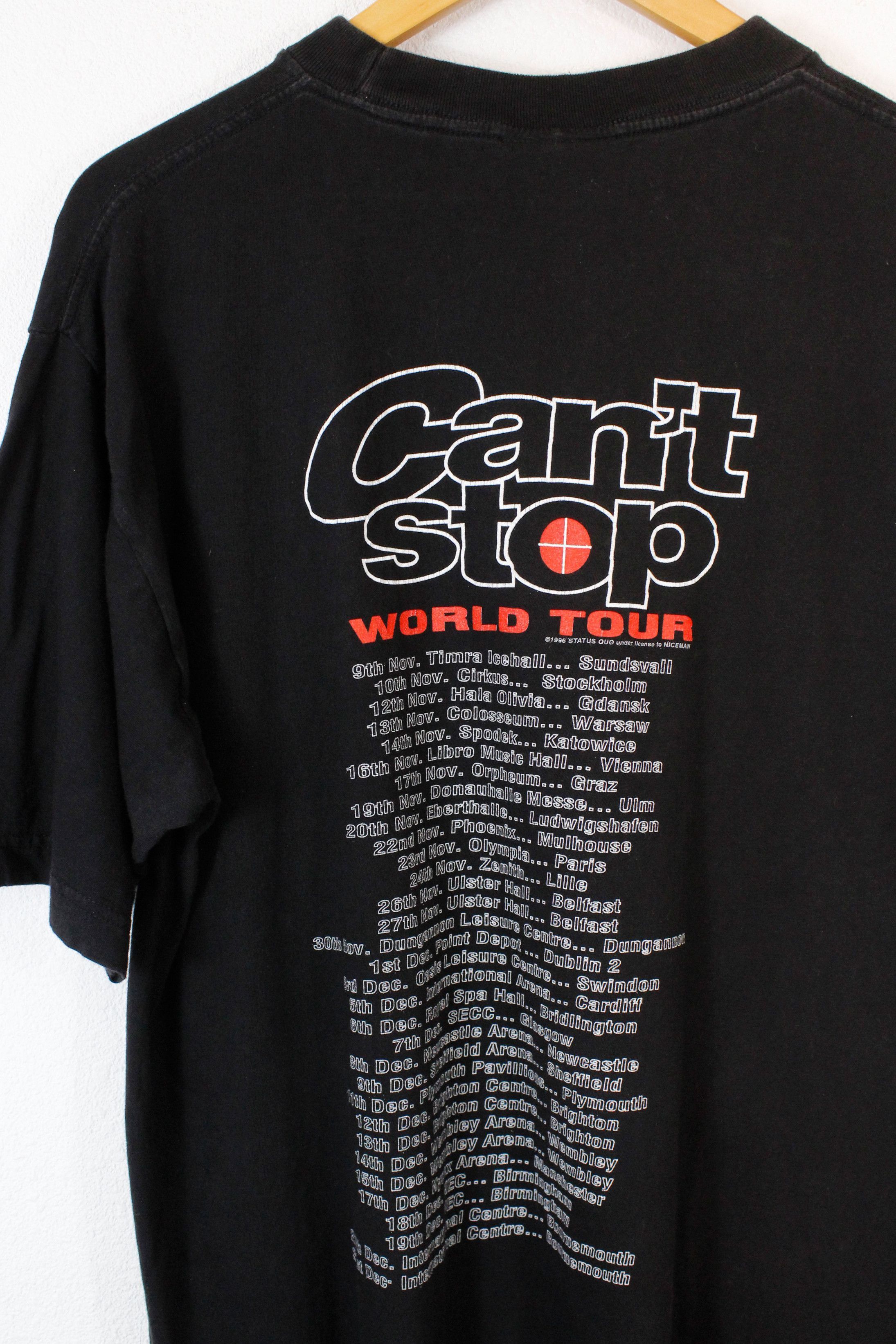 Band Tees × Vintage Vintage 1996 Status Quo Cant Stop World Tour Tee T-shirt 90s Size US XL / EU 56 / 4 - 5 Thumbnail