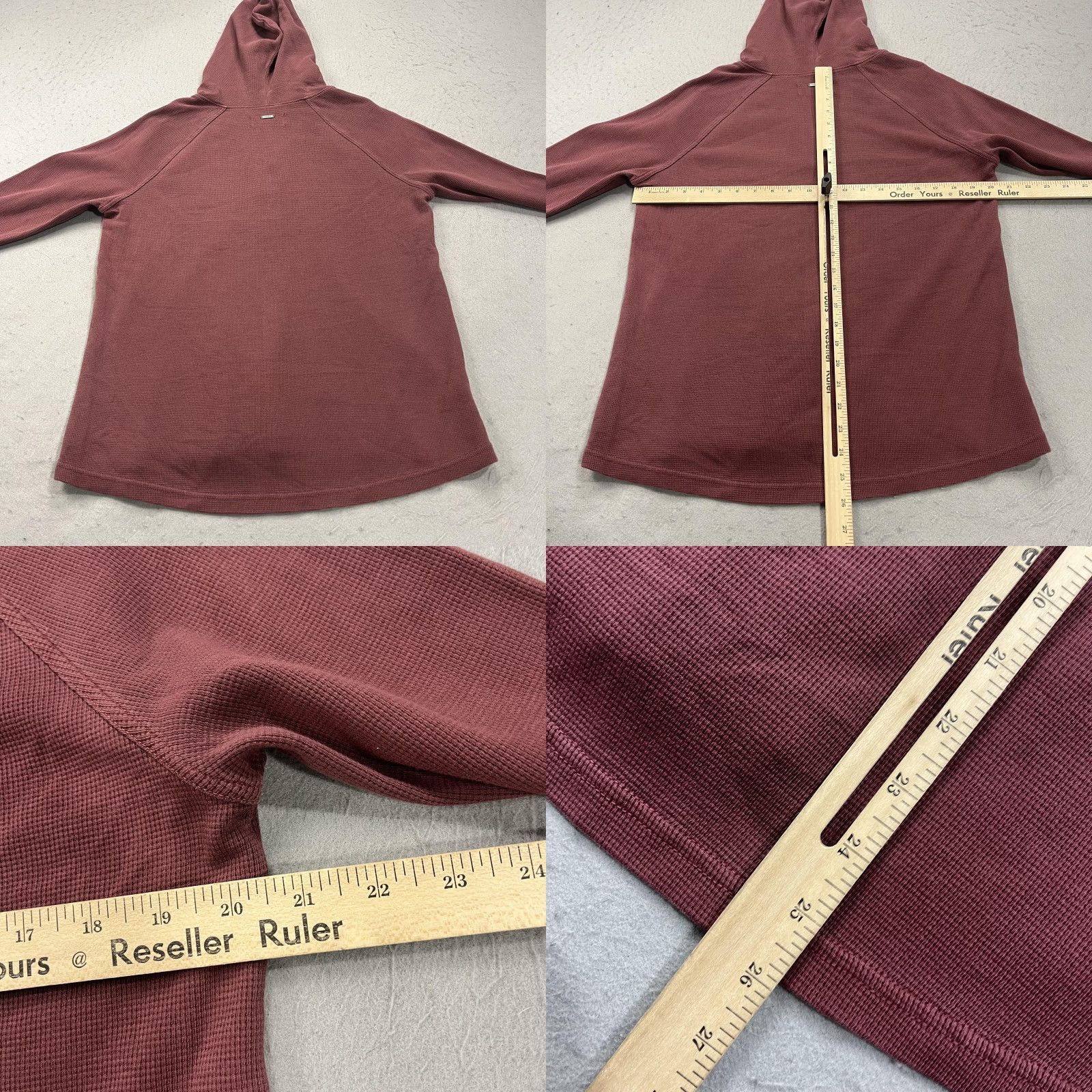 J Brand VINTAGE The Normal Brand Hoodie Mens Small Red Thermal Popover Cotton NWT Size US S / EU 44-46 / 1 - 8 Thumbnail