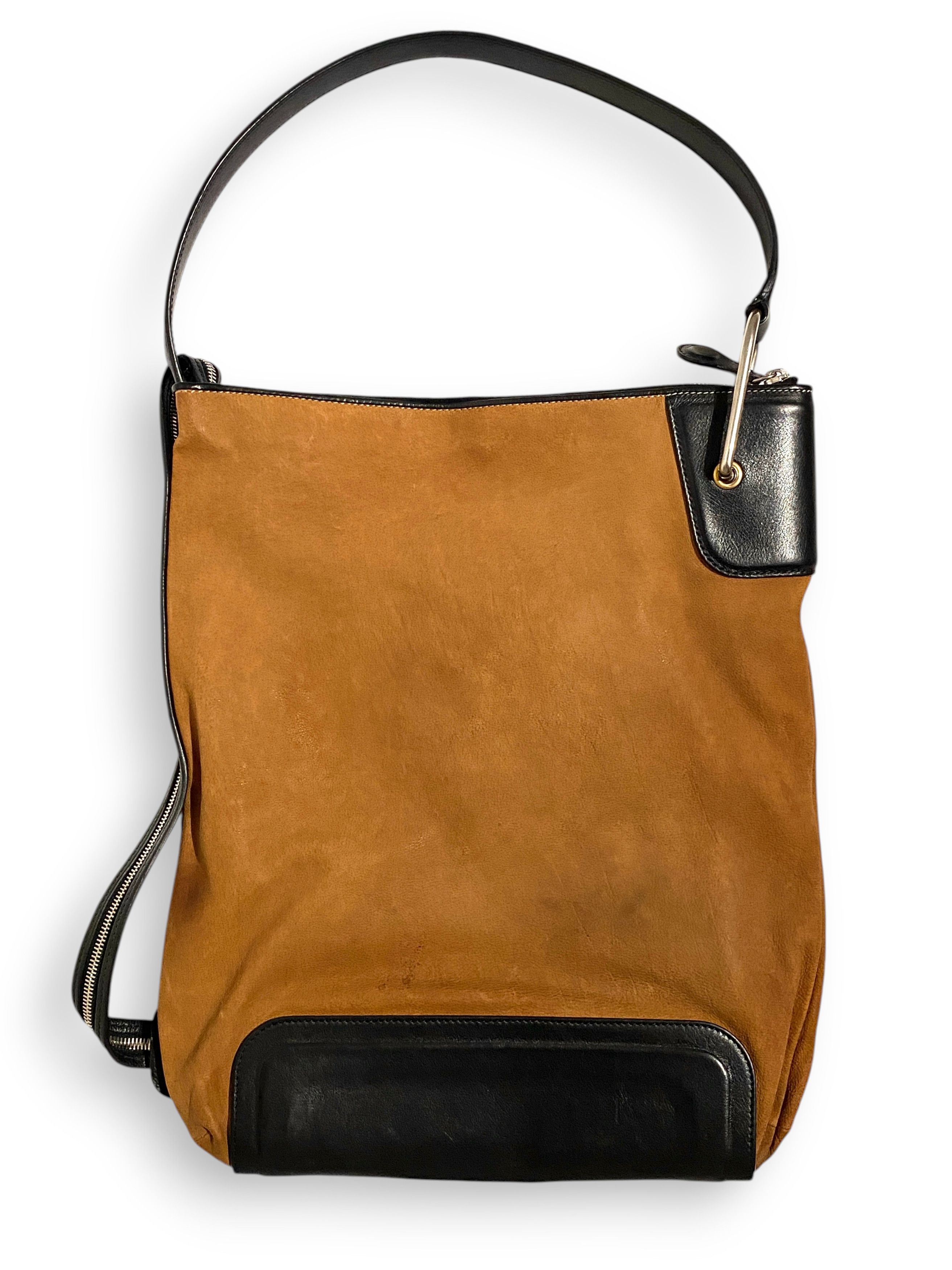 Celine Celine Cabas Logo Brown Leather Shoulder Handbag Bag Y2K Size ONE SIZE - 9 Thumbnail