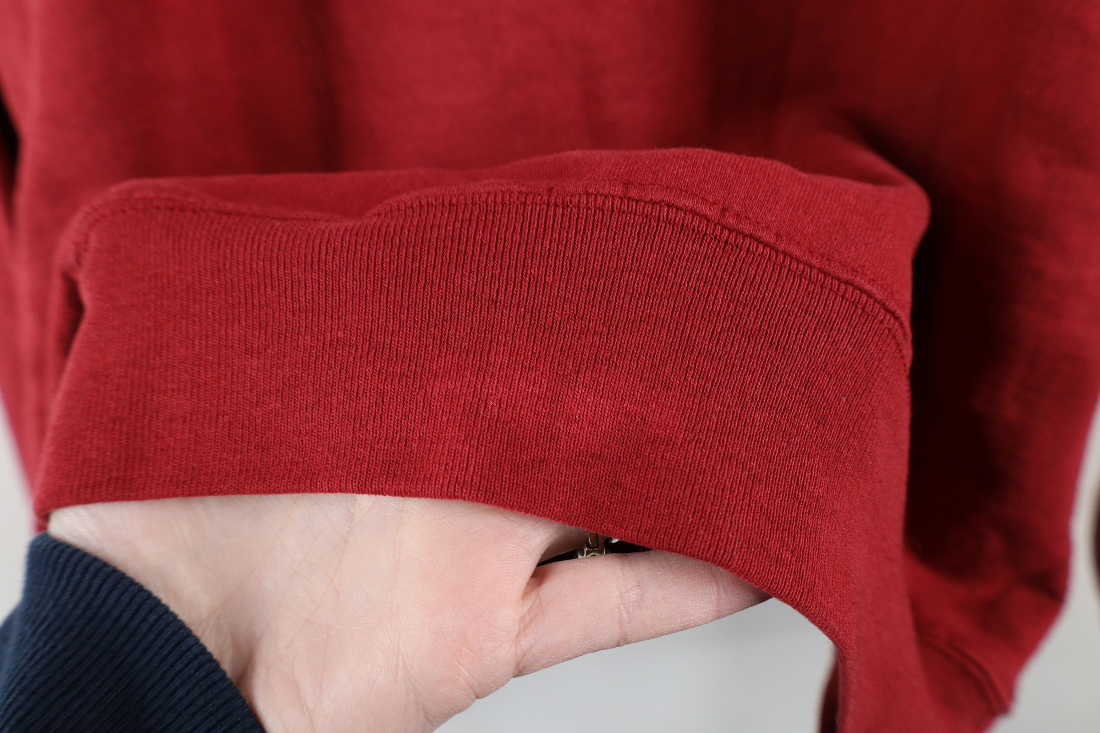 Starter × Vintage Vintage 90s Starter Thrashed Blank Crewneck Sweatshirt Red Size US L / EU 52-54 / 3 - 10 Thumbnail