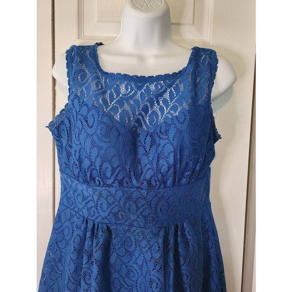 Other Dressbarn Blue Lace Dress Size M / US 6-8 / IT 42-44 - 3 Thumbnail
