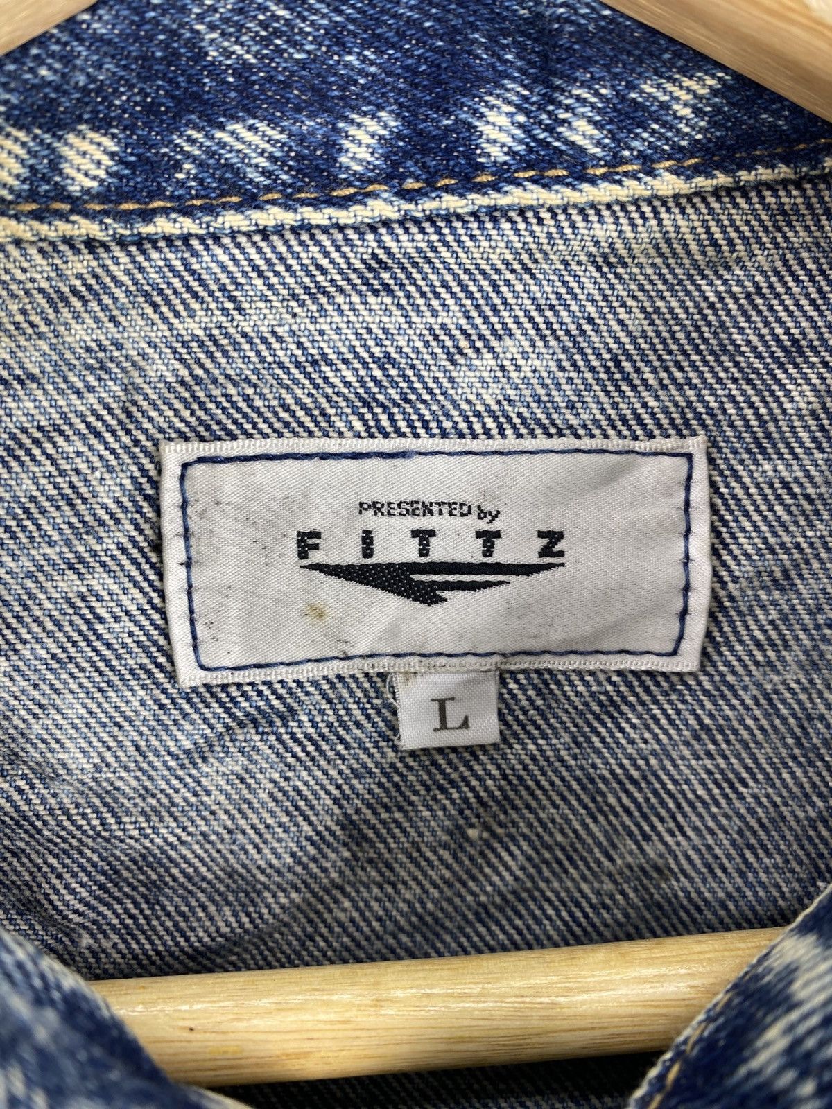 Japanese Brand Vintage 90’s Denim Jacket by Fittz Size US S / EU 44-46 / 1 - 13 Thumbnail
