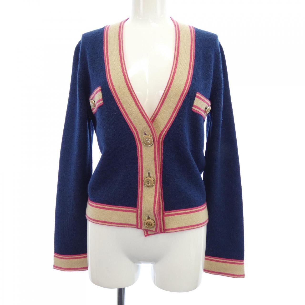 Chanel Chanel Chanel P62955K48449 100% Cashmere Cardigan Others Tops P62955K48449 DUTY FREE for USA Size ONE SIZE - 1 Thumbnail