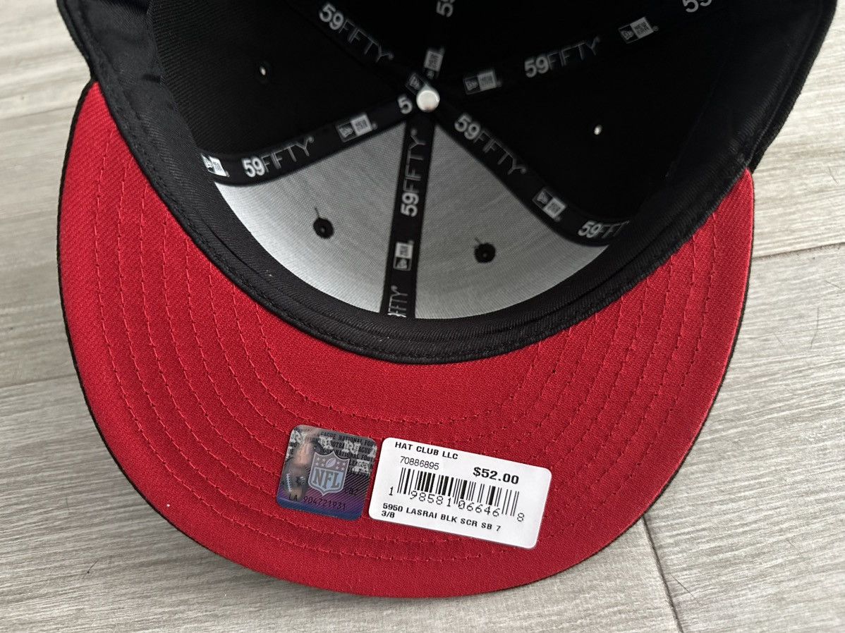 Hat Club × NFL × New Era Las Vegas Raiders Hat Club New Era Black Red Fitted Sz 7 3/8 Size ONE SIZE - 10 Thumbnail