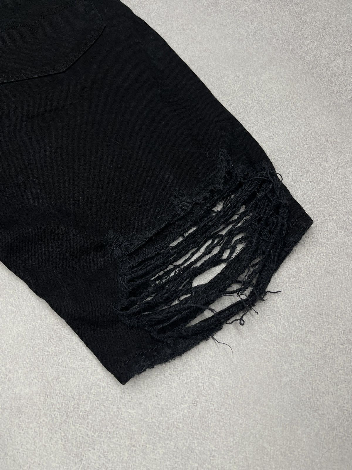 Diesel Mens Diesel Thoshorts With Holes Black Shorts Avant Garde Size US 30 / EU 46 - 9 Thumbnail