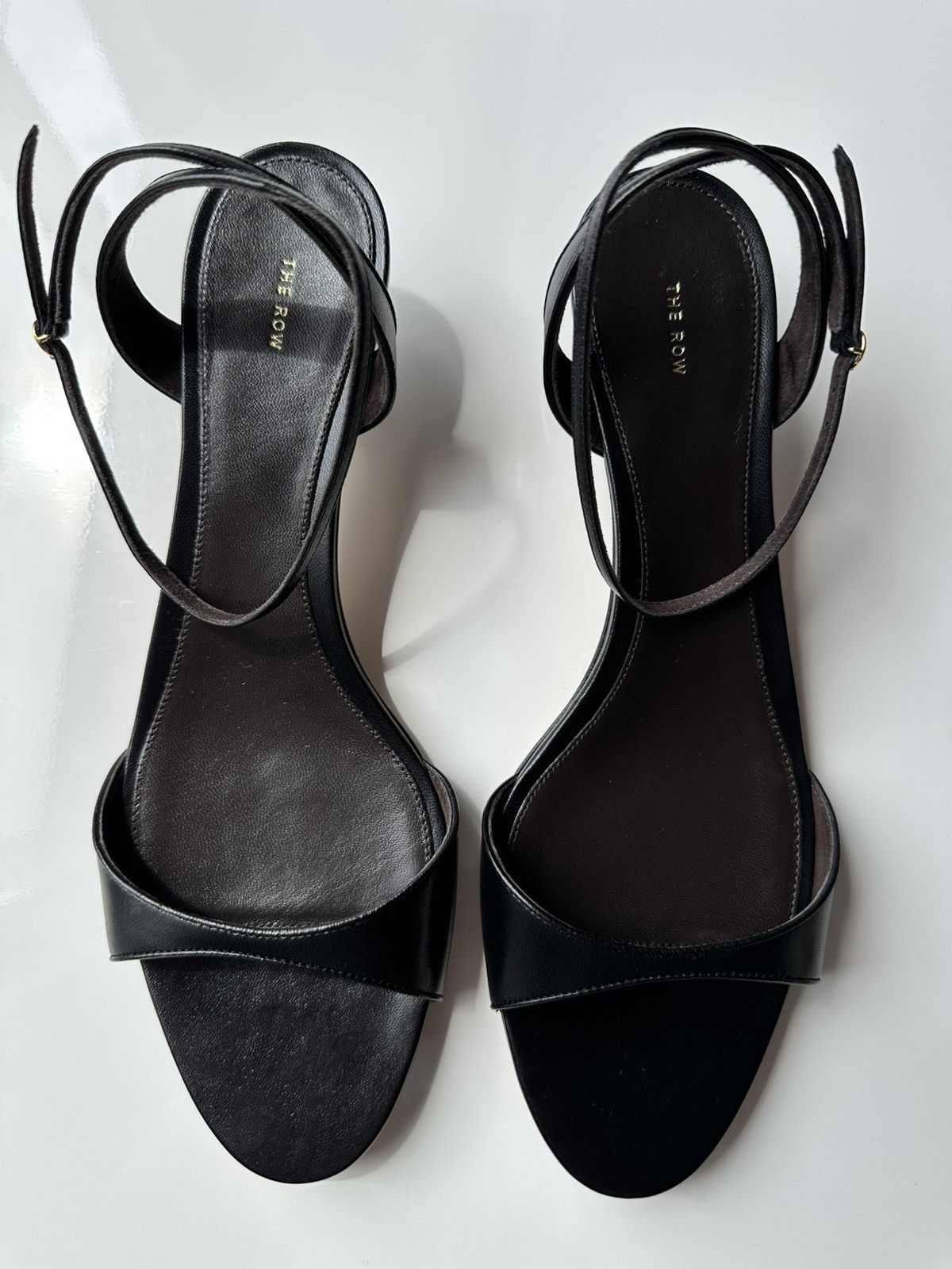 The Row THE ROW Vika Ankle Stripe Sandals Black Size 38(US7,5)! Size US 7.5 / IT 37.5 - 1 Thumbnail