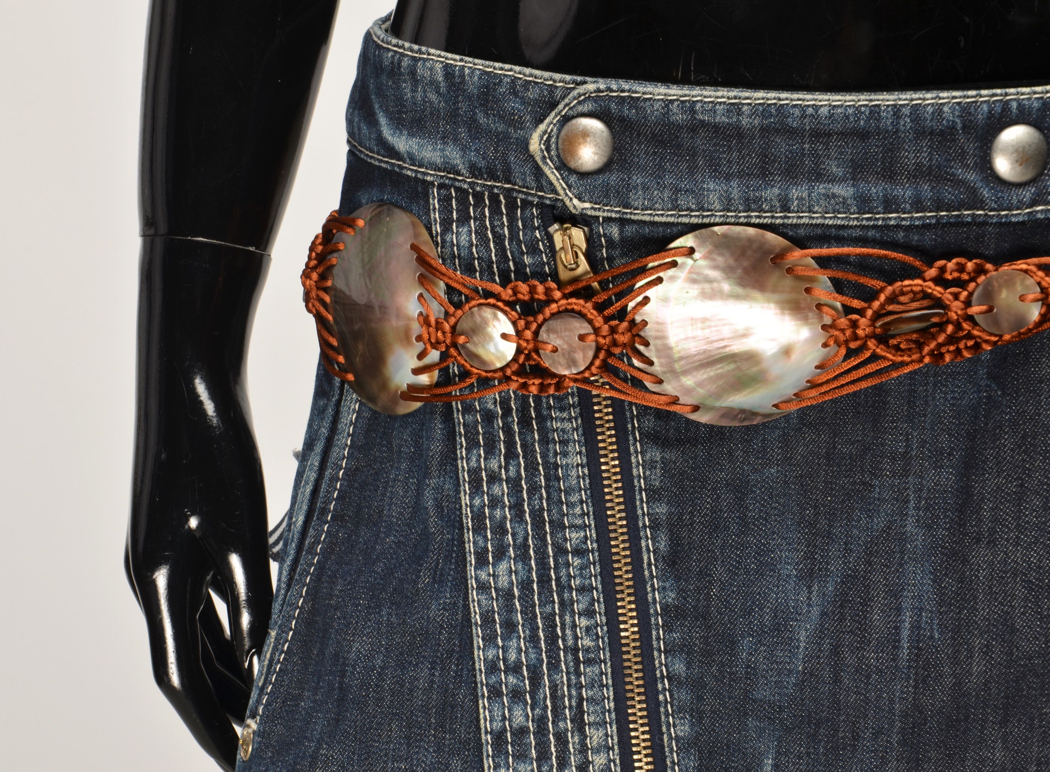 Vintage Vintage Y2K Shell Crochet Boho Statement Waist Belt Size ONE SIZE - 3 Thumbnail