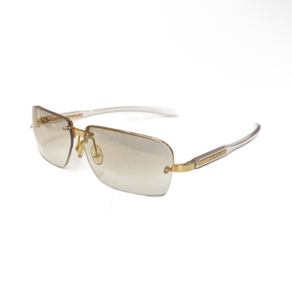 Prada Y2K Chrome Wave Pearl Sunglasses Vintage circa SS 2004 | Grailed