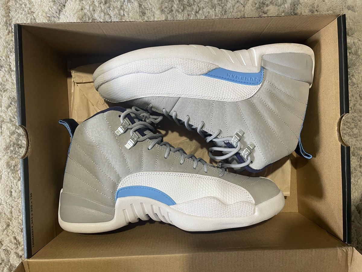 Jordan Brand Jordan 12 Retro Grey University Blue Size US 8.5 / EU 41-42 - 2 Thumbnail