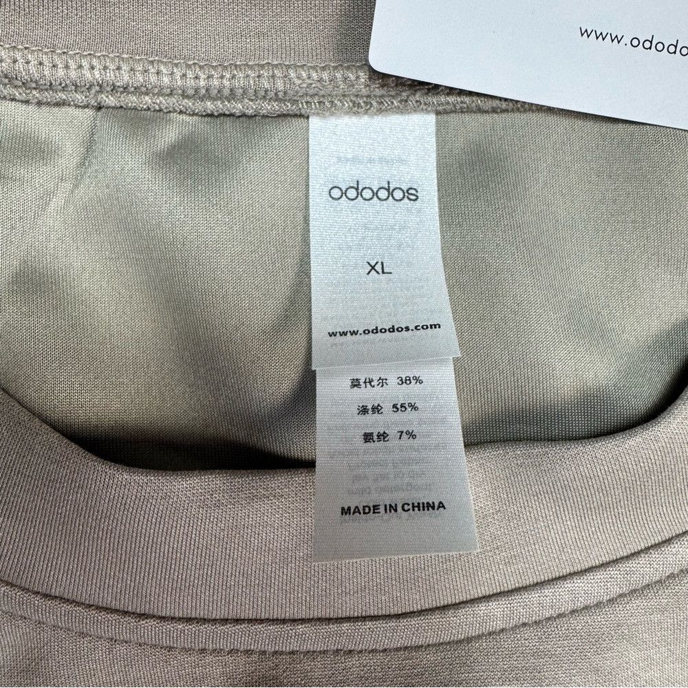 Other NWT New Ododos Modal Soft Long Sleeve Cropped Khaki Sweatsh Size XL / US 12-14 / IT 48-50 - 6 Thumbnail