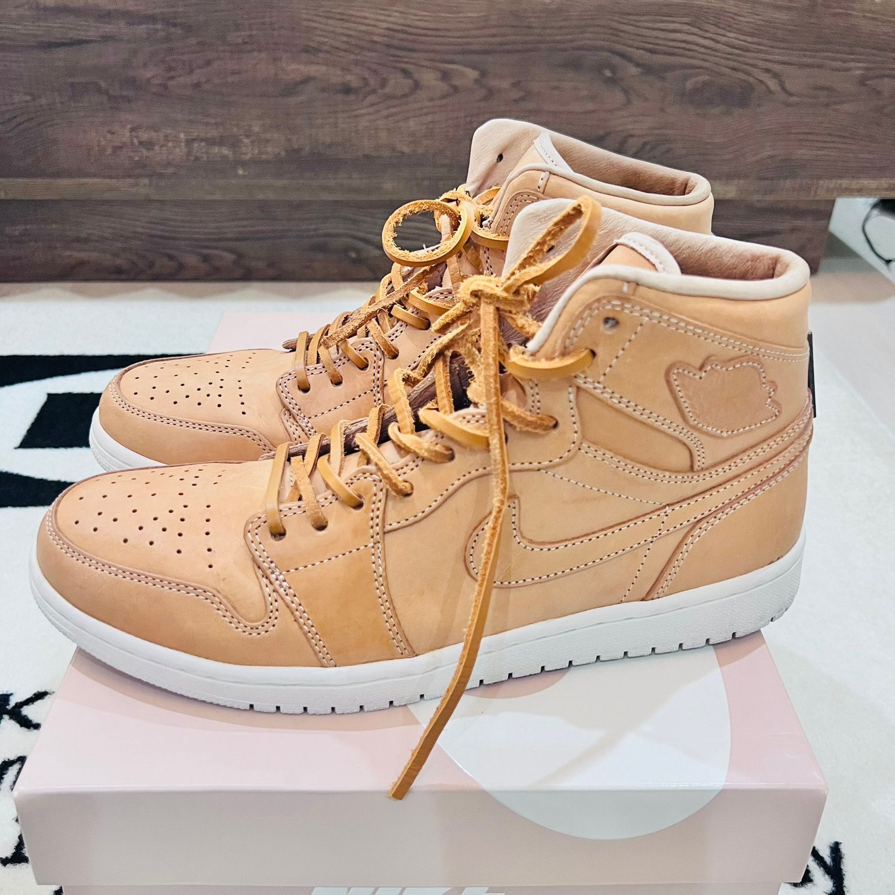 Nike 2015 Vintage Nike Air Jordan I PinnacleVachetta Tan Sneakers Size US 10.5 / EU 43-44 - 2 Thumbnail