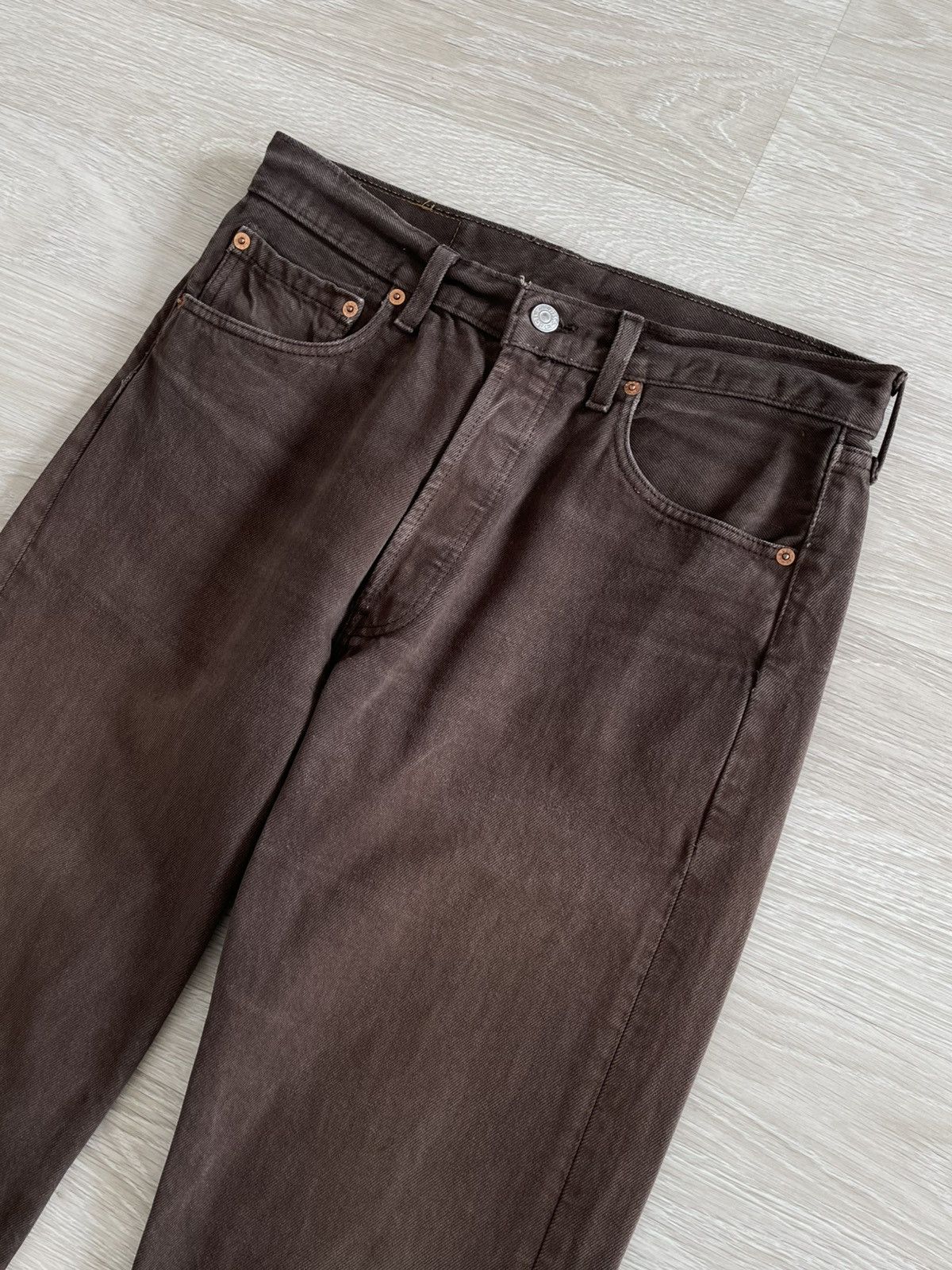 Levi's 90's Vintage Levi's 501 Faded Brown Rare Denim Jeans 32x30 Size US 32 / EU 48 - 5 Thumbnail