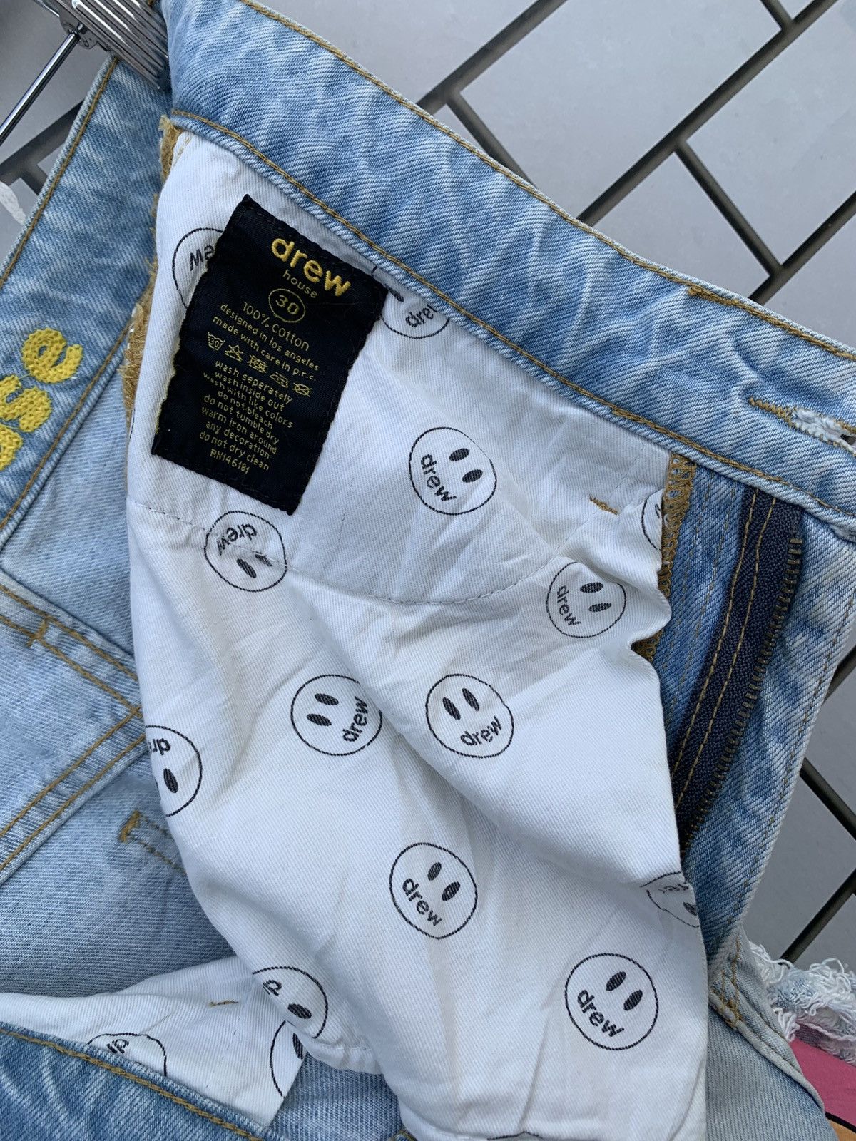 Drew House Drew House Smile Distressed Denim Size US 30 / EU 46 - 24 Thumbnail