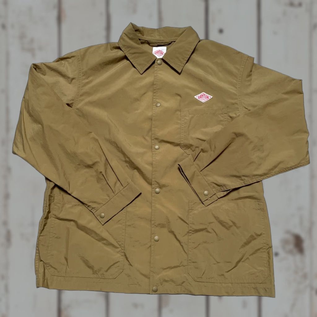 Danton Danton Nylon Windbreaker Jacket Unisex Adults 40 Tan Vintage Heritage Chore Workwear Japan Made Size US XXS / EU 40 - 1 Thumbnail
