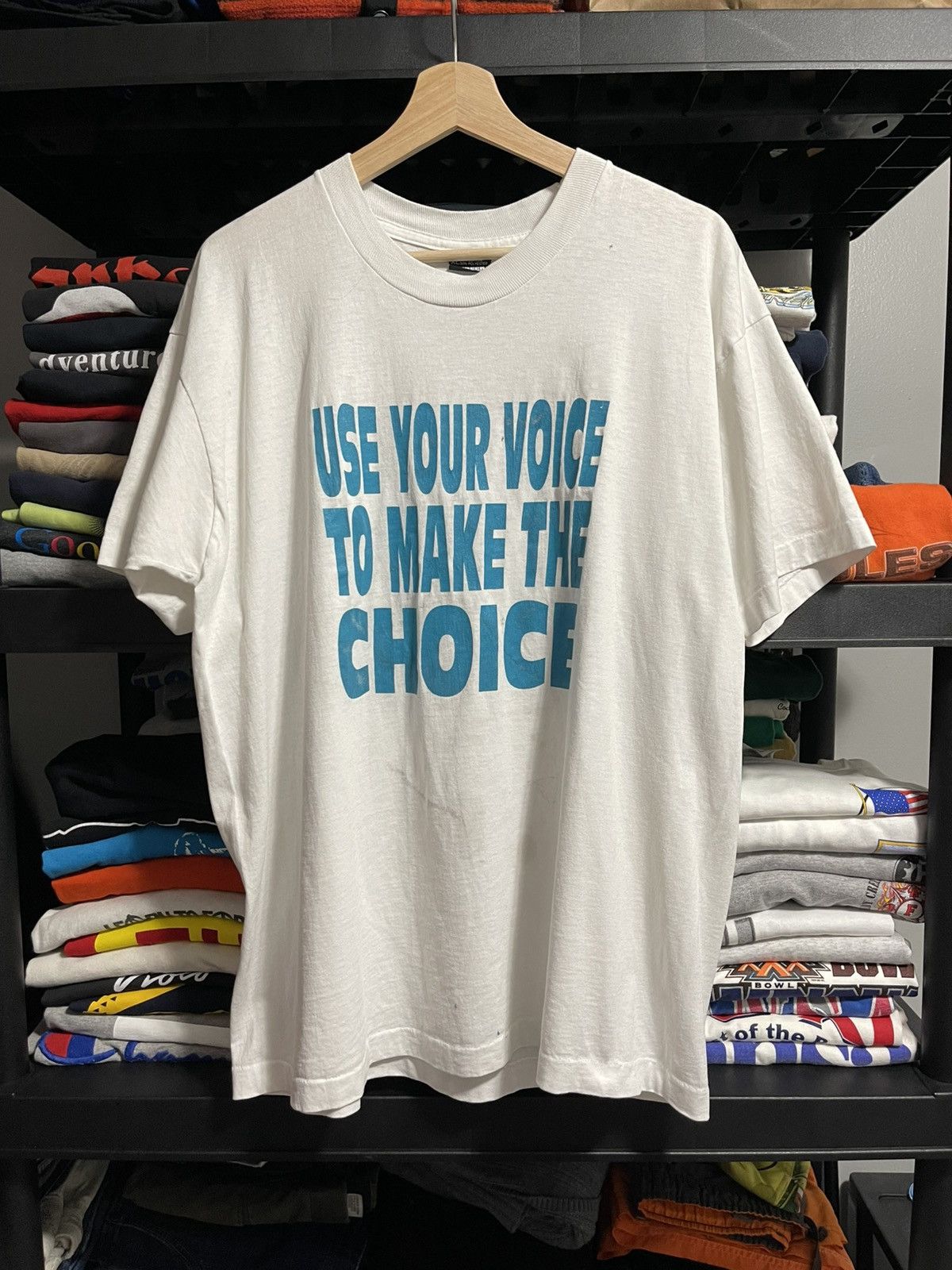 Vintage Vintage 90s Anti Drug Tee Single Stitch Funny Size US XL / EU 56 / 4 - 2 Thumbnail