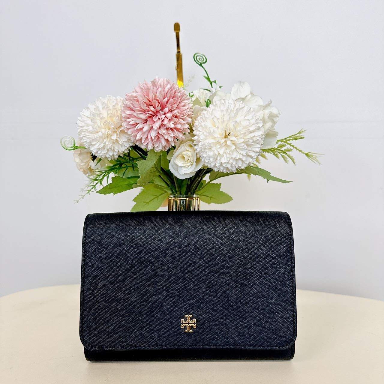 Tory Burch Tory Burch 82328 Emerson Chain Wallet IN TORY NAWY Size ONE SIZE - 2 Thumbnail