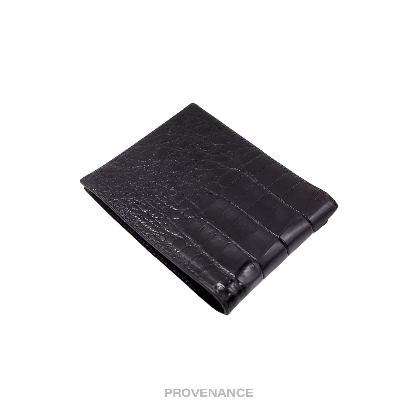 Celine 🔴 Celine 5CC Bifold Wallet - Black Crocodile Leather Size ONE SIZE - 3 Thumbnail
