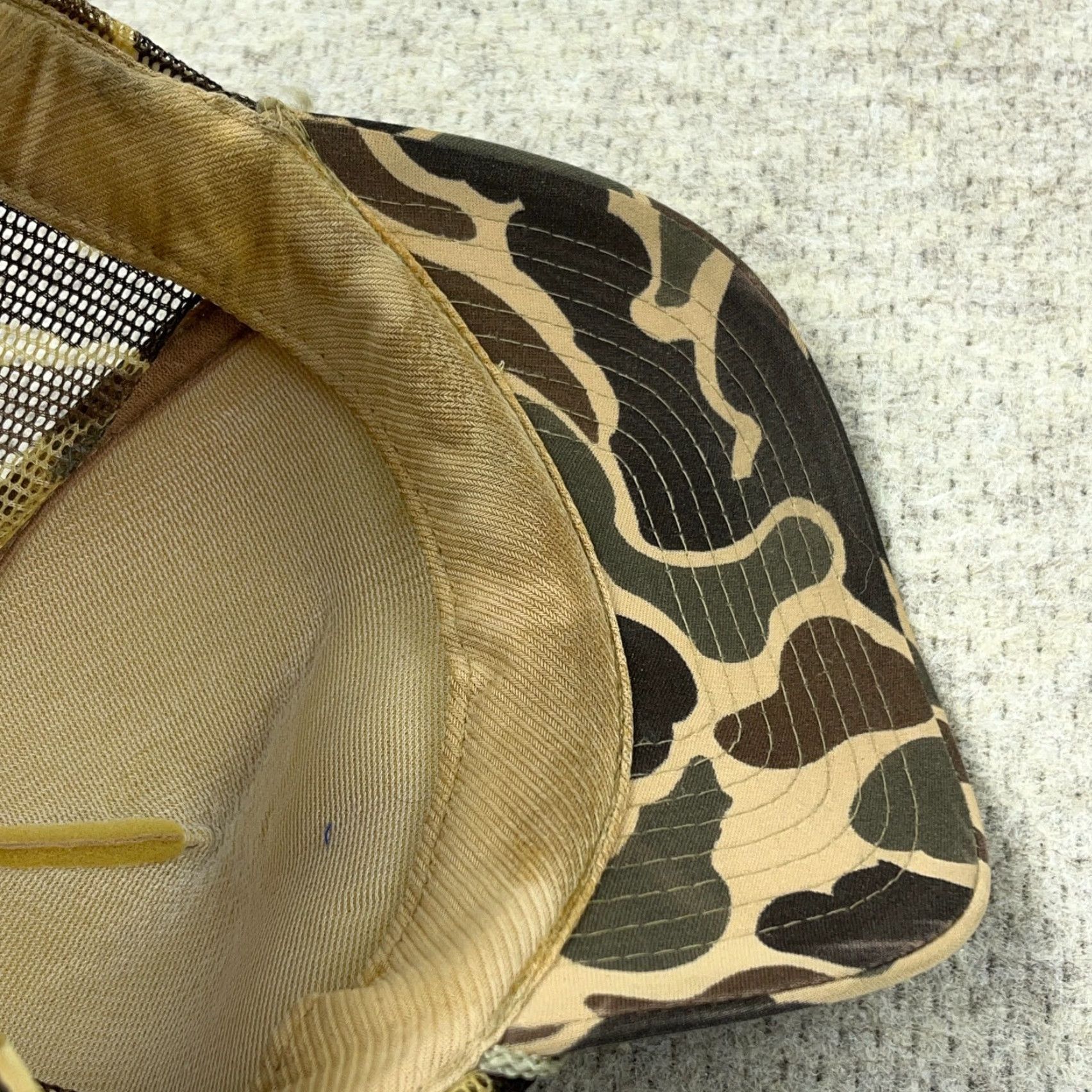 Vintage VINTAGE Nissin Trucker Hat Cap One Size Brown Twill Adjustable 80s 90s Outdoor Fish Classic Breather Lightweight Mens Size ONE SIZE - 5 Thumbnail