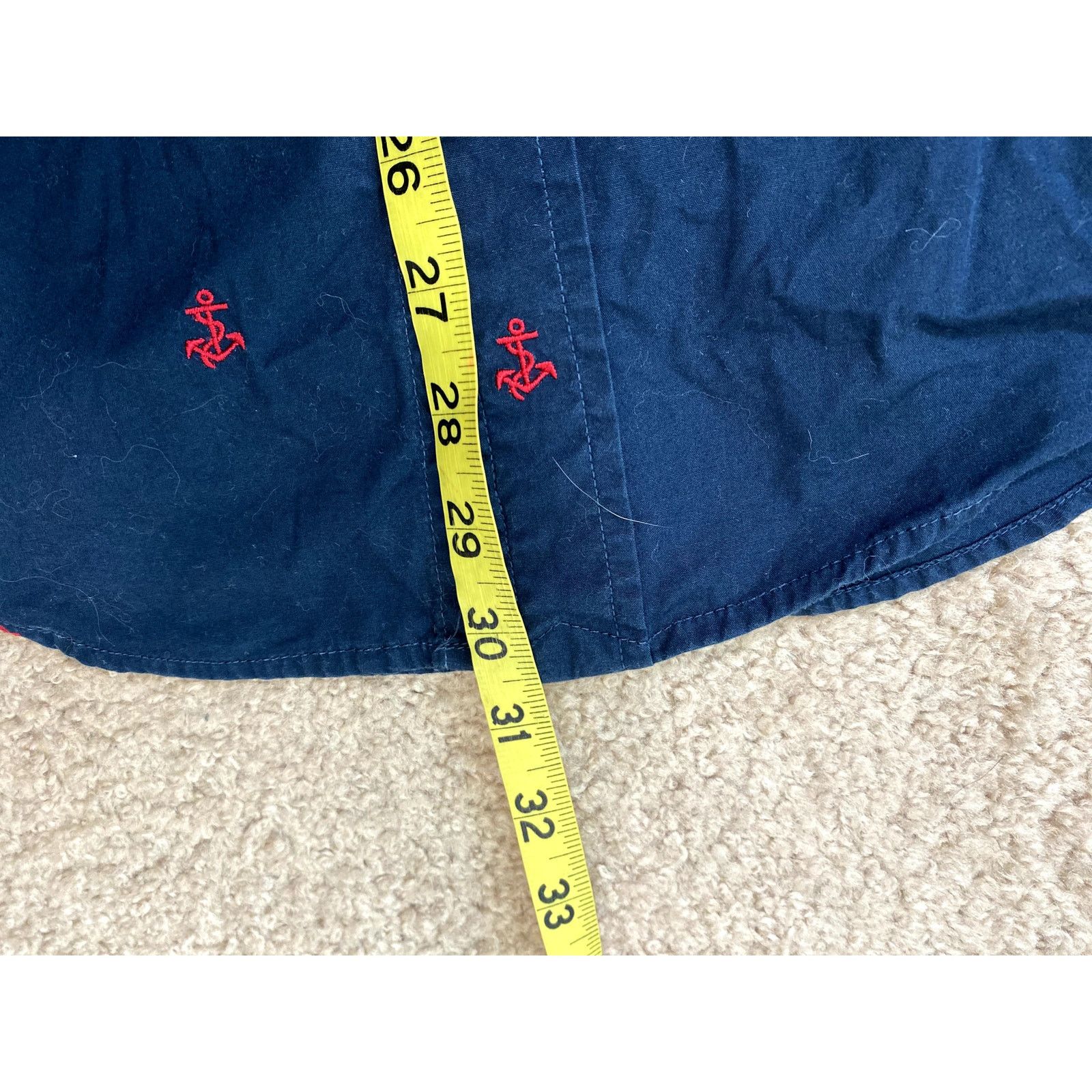 Lands' End Men's Blue Anchor Land's End Button Front Shirt S Size US S / EU 44-46 / 1 - 5 Thumbnail