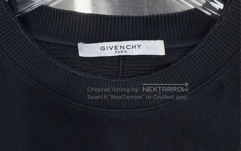 Givenchy Givenchy Black Destroyed Letter Printed Logo Hoodie Size X Size US XS / EU 42 / 0 - 5 Thumbnail