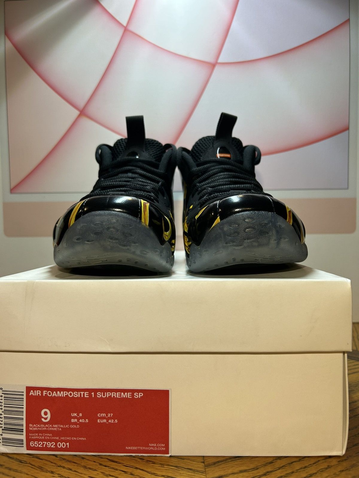 Nike × Supreme Size 9 - Supreme x Nike Air Foamposite One SP Black 2014 Size US 9 / EU 42 - 7 Thumbnail