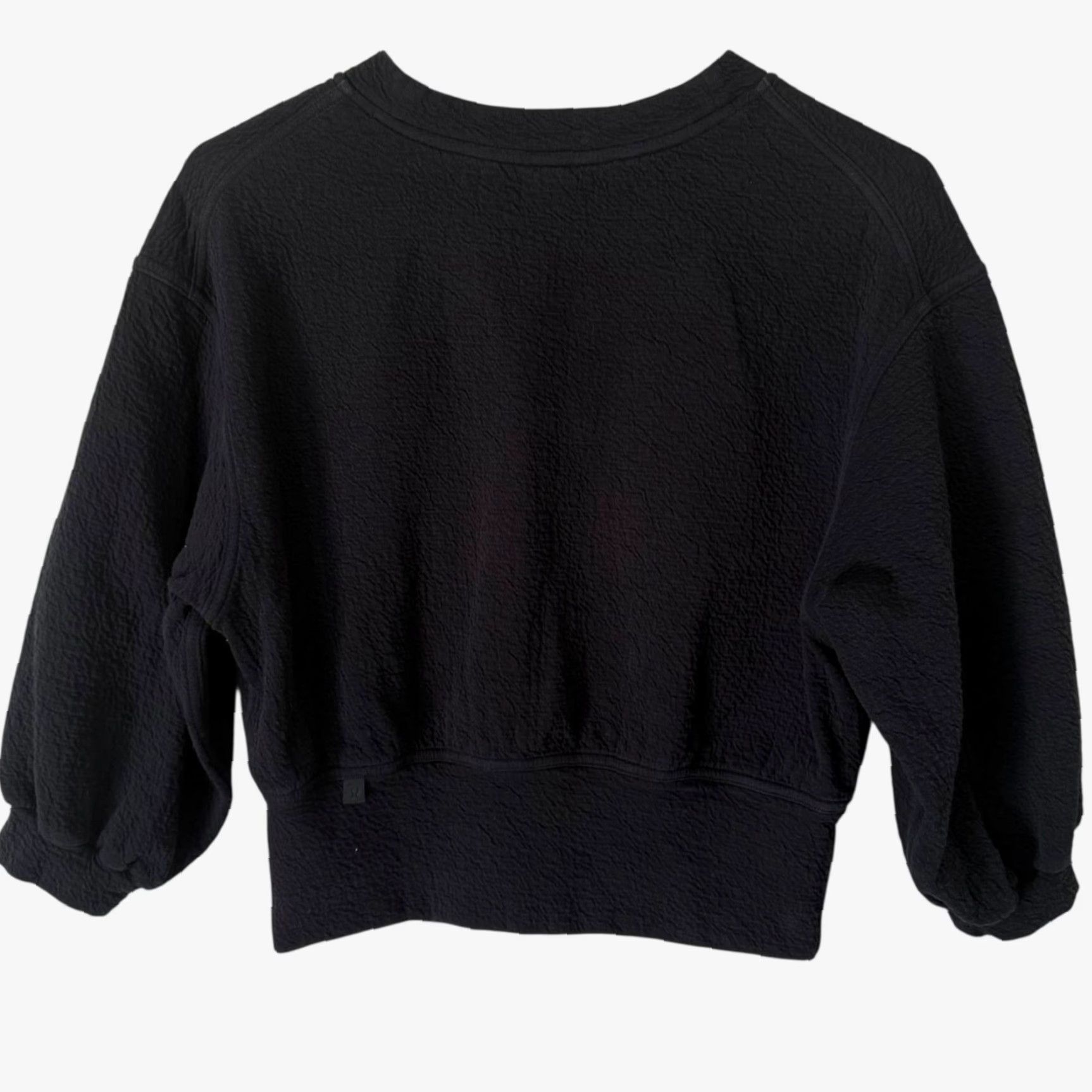 Lululemon Lululemon Sweatshirt Textured Crewneck Pullover Black Women's Size 2 Activewear Slim/Regular Fit Size XS / US 0-2 / IT 36-38 - 4 Thumbnail