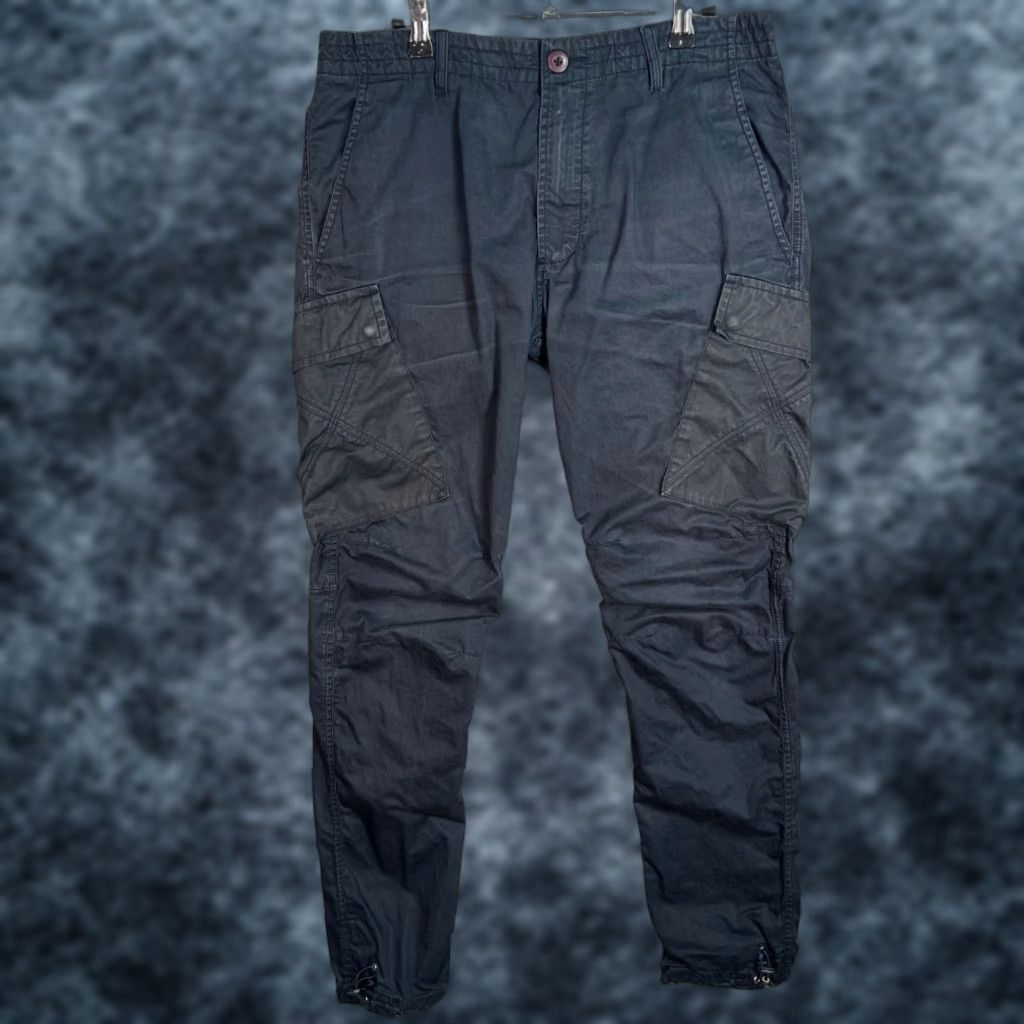 Maharishi VINTAGE Maharishi Mens Cargo Pants Cargo Pattern 100% Organic Cotton Blue Black Adult Medium Inseam 29" Regular Fit Mens Size US 31 - 1 Thumbnail