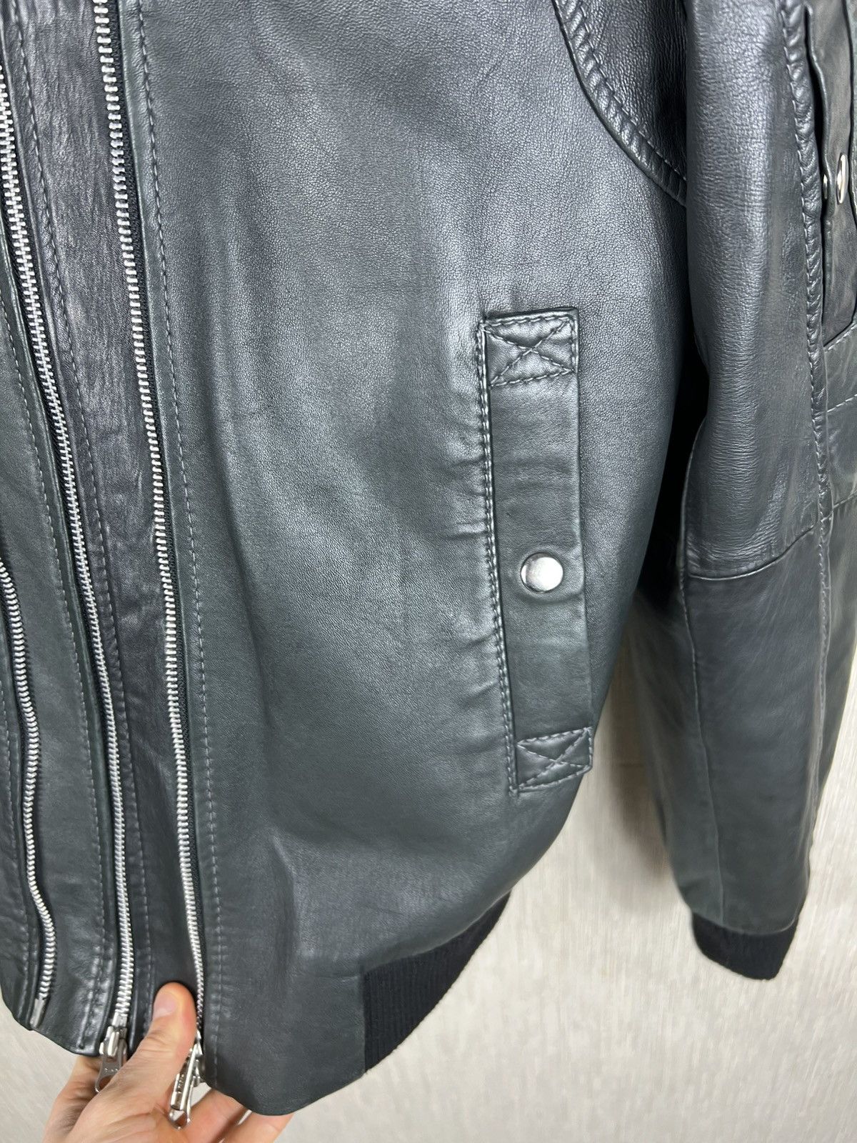 GOOSECRAFT Vintage Goose Craft bomber leather jacket double zip Size US L / EU 52-54 / 3 - 11 Thumbnail