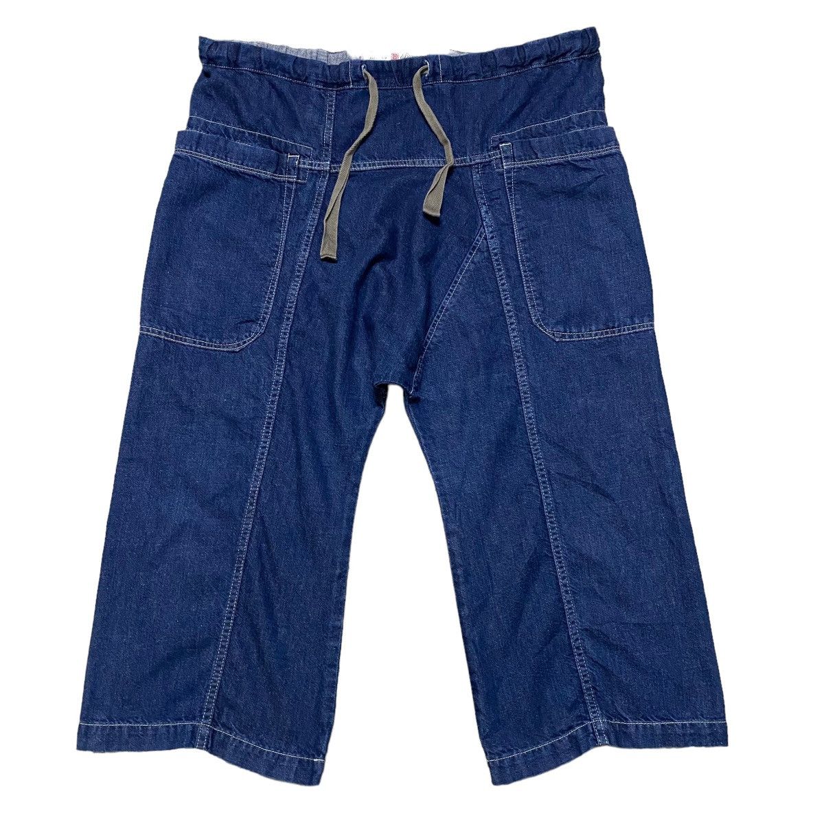 TIGRE BROCANTE BROCANTE Denim Cropped Pants Drawstring Size US 32 / EU 48 - 1 Thumbnail