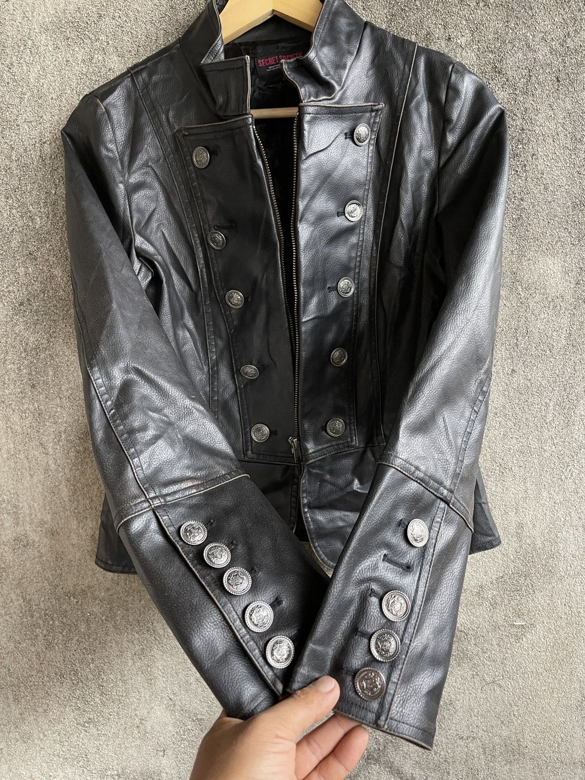 Japanese Brand Last Drop🔥Vtg SECRET SOCIETY Leather Jacket Seditionaries Size US S / EU 44-46 / 1 - 5 Thumbnail