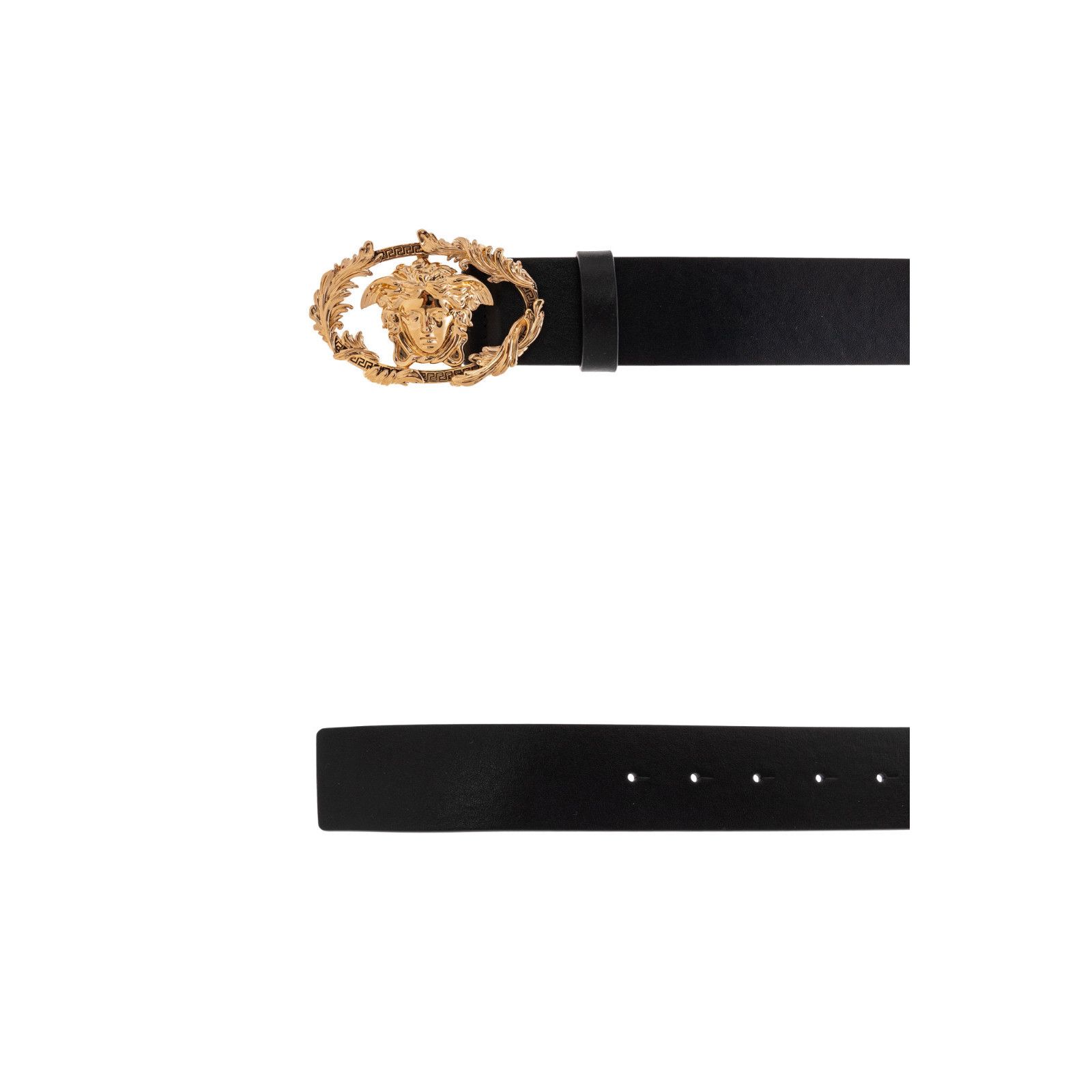Versace VERSACE Black Leather Belt New & Authentic (Men's size:90;) Size ONE SIZE - 3 Thumbnail