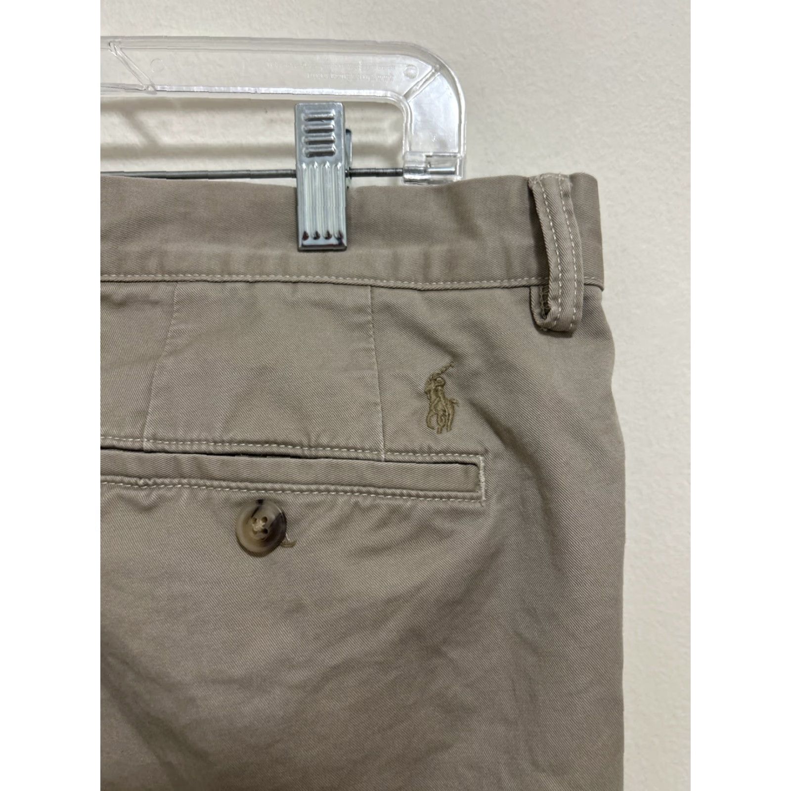 Polo Ralph Lauren Polo Ralph Lauren Mens Pants 34x32 Beige Stretch Straight Fit Cotton Twill Chino Size US S / EU 44-46 / 1 - 6 Thumbnail