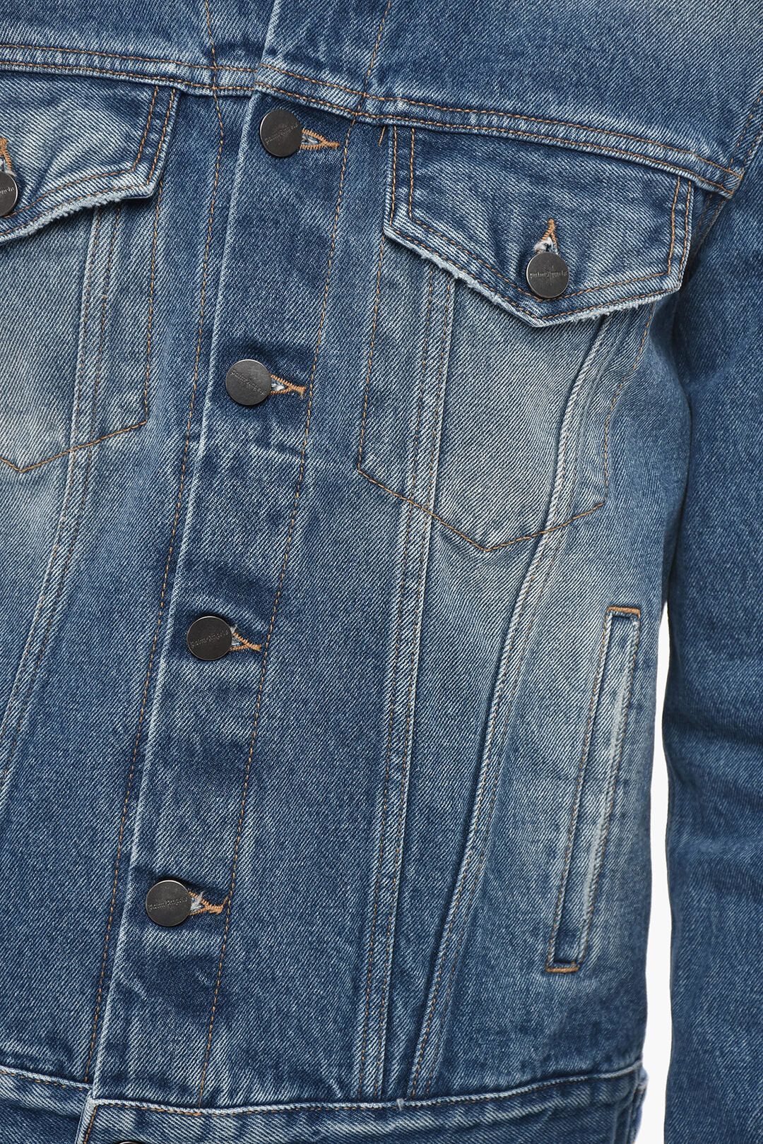 Palm Angels og1mm0326 Denim Jacket in Light Blue Size US XXS / EU 40 - 3 Thumbnail