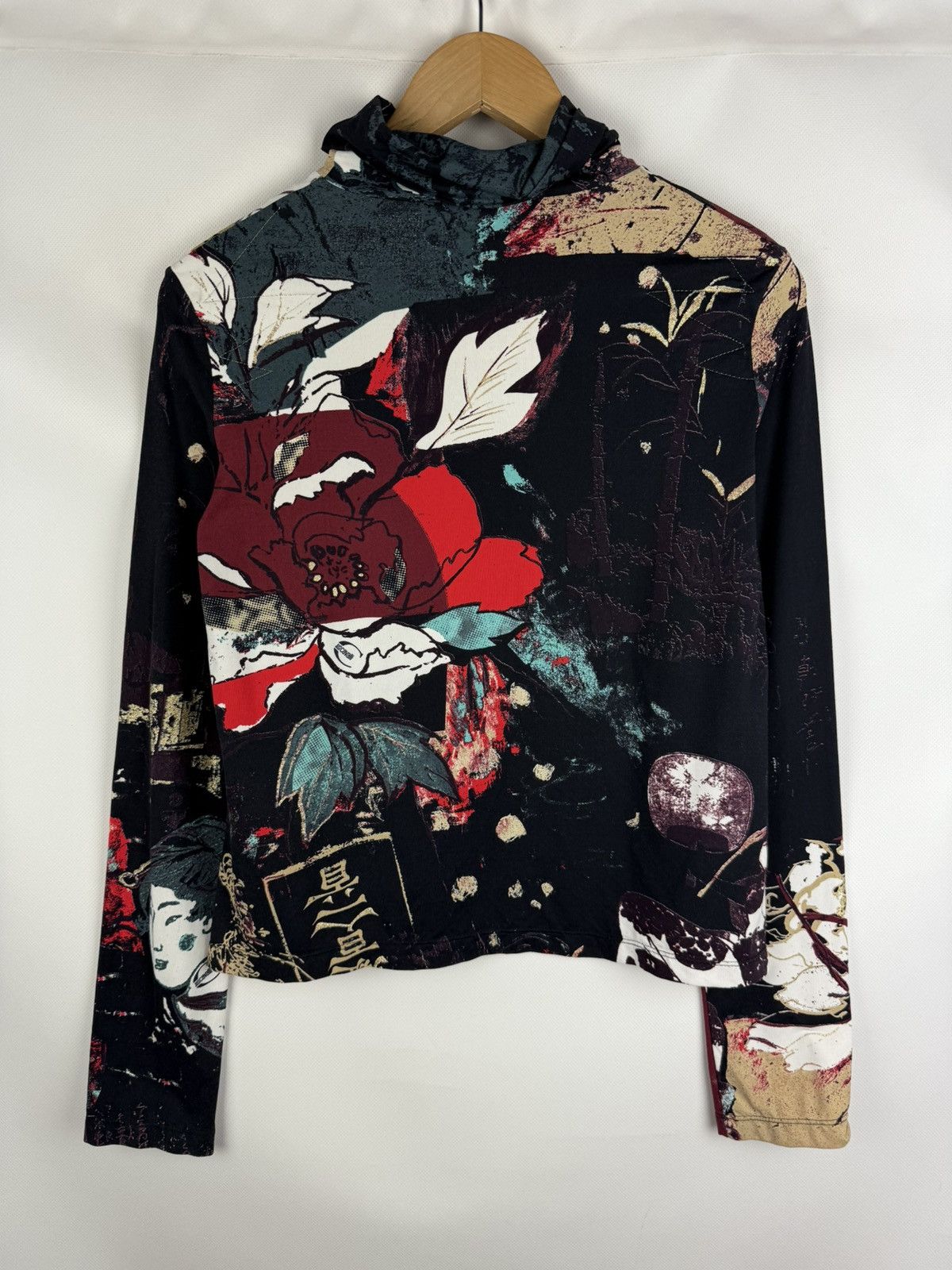 Just Cavalli × Roberto Cavalli Roberto Just Cavalli Japanese Pattern Nylon Sweater Tunic Size L / US 10 / IT 46 - 15 Thumbnail