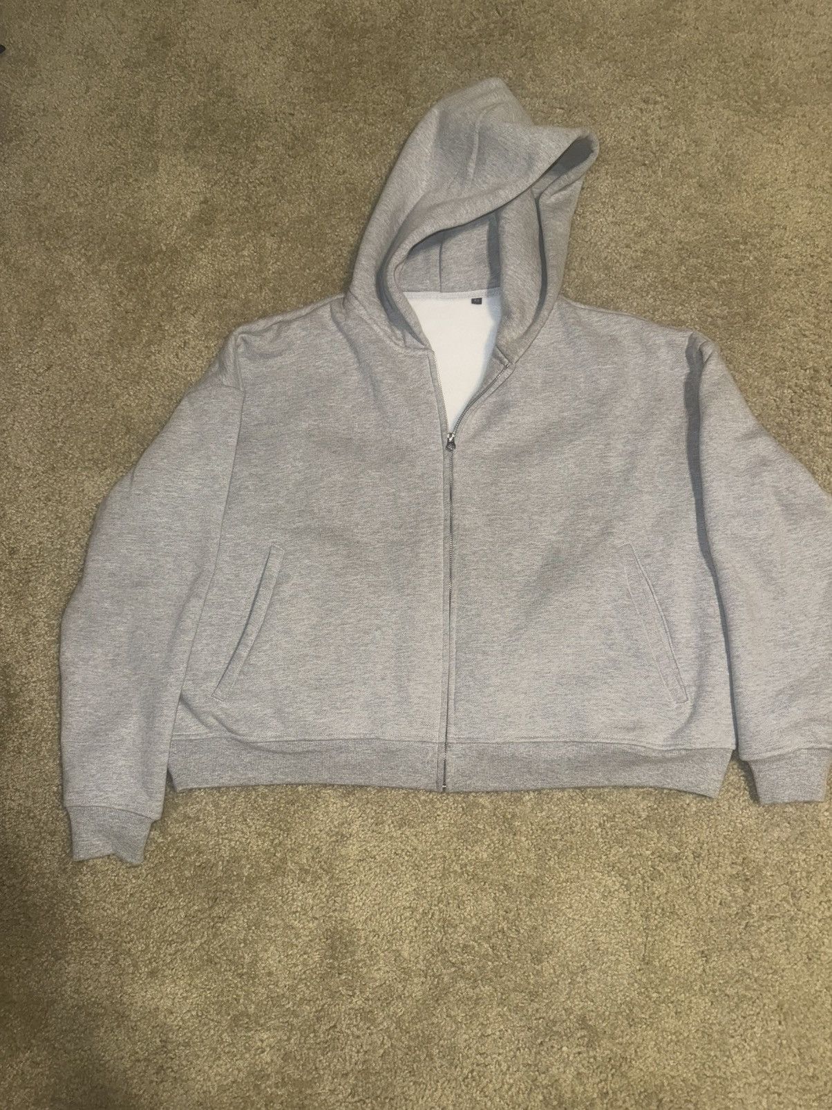 HMDD HMDD Heather Grey Blank Men's Zip Up Hoodie Size US XS / EU 42 / 0 - 2 Thumbnail