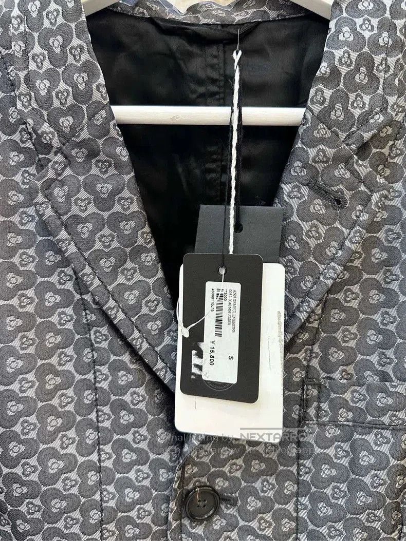 Ann Demeulemeester Ann Demeulemeester Silk Gray Pattern Blazer. Size US S / EU 44-46 / 1 - 7 Thumbnail