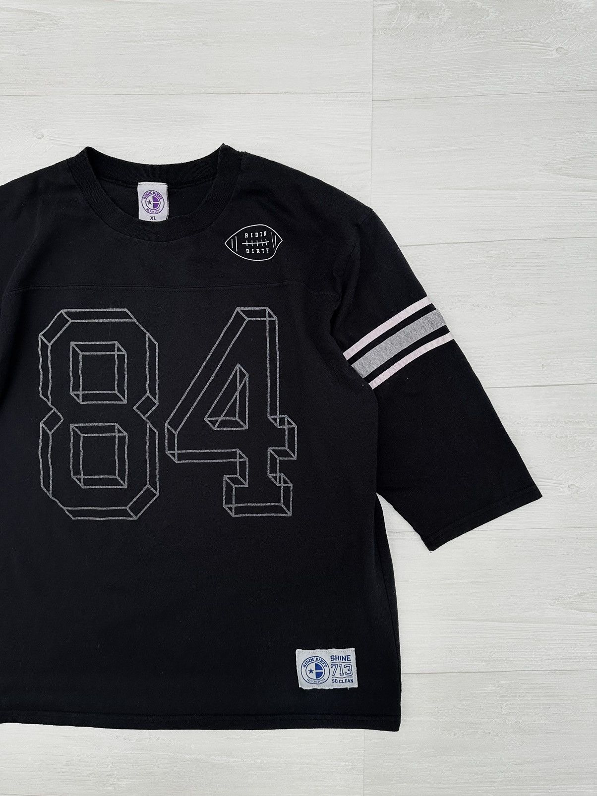 Other Ridin' Dirty Black 3/4 Zip Baseball Shirt "84" Sz. XL Riding Size US XL / EU 56 / 4 - 2 Thumbnail