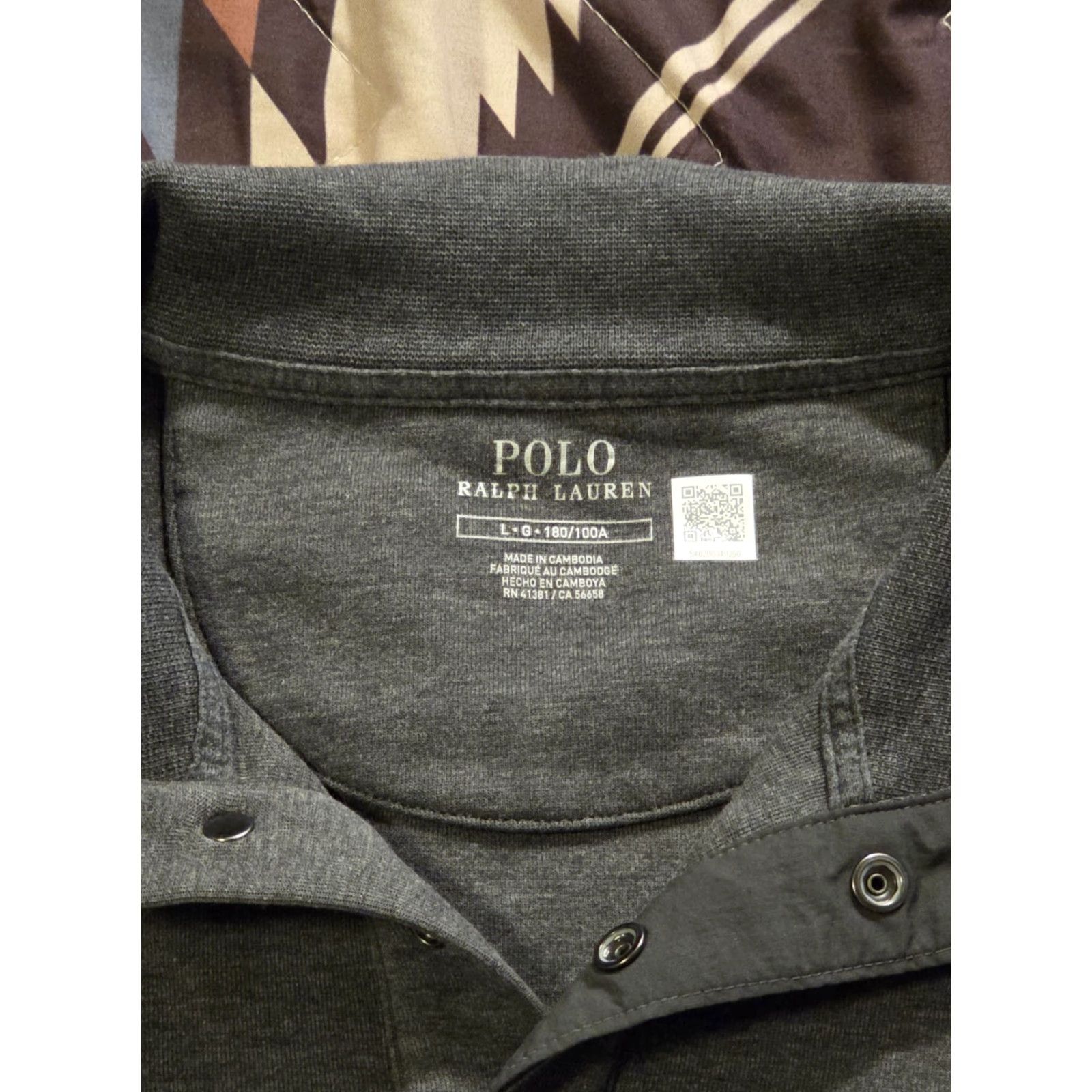 Polo Ralph Lauren Polo Ralph Lauren Double Knit Mock Neck Pullover 1/4 Snap Sweater Gray Men Large Size US L / EU 52-54 / 3 - 7 Thumbnail
