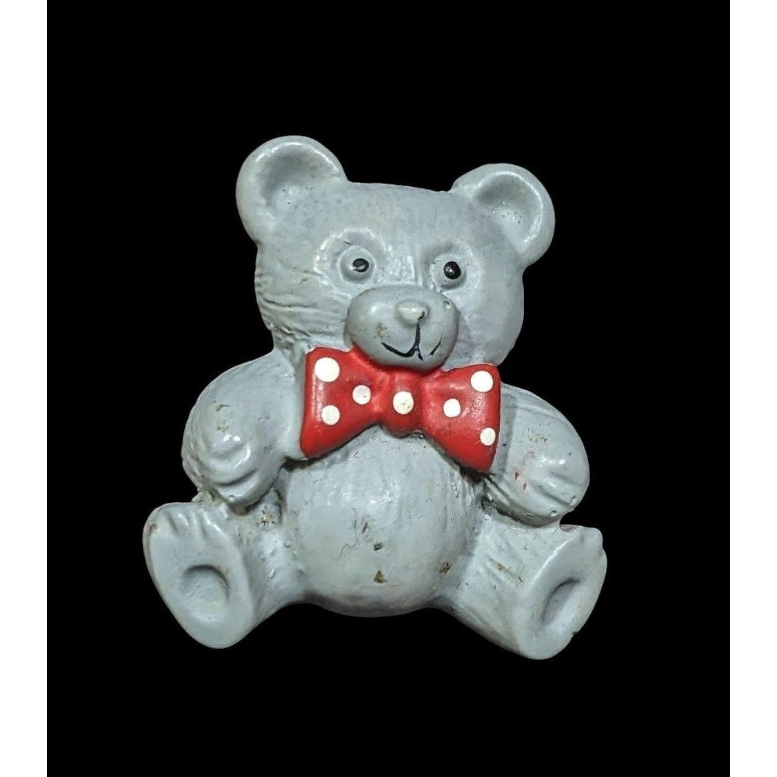 Other Vintage Kidcore Grey Teddy Bear Brooch With Bowtie Size ONE SIZE - 1 Thumbnail
