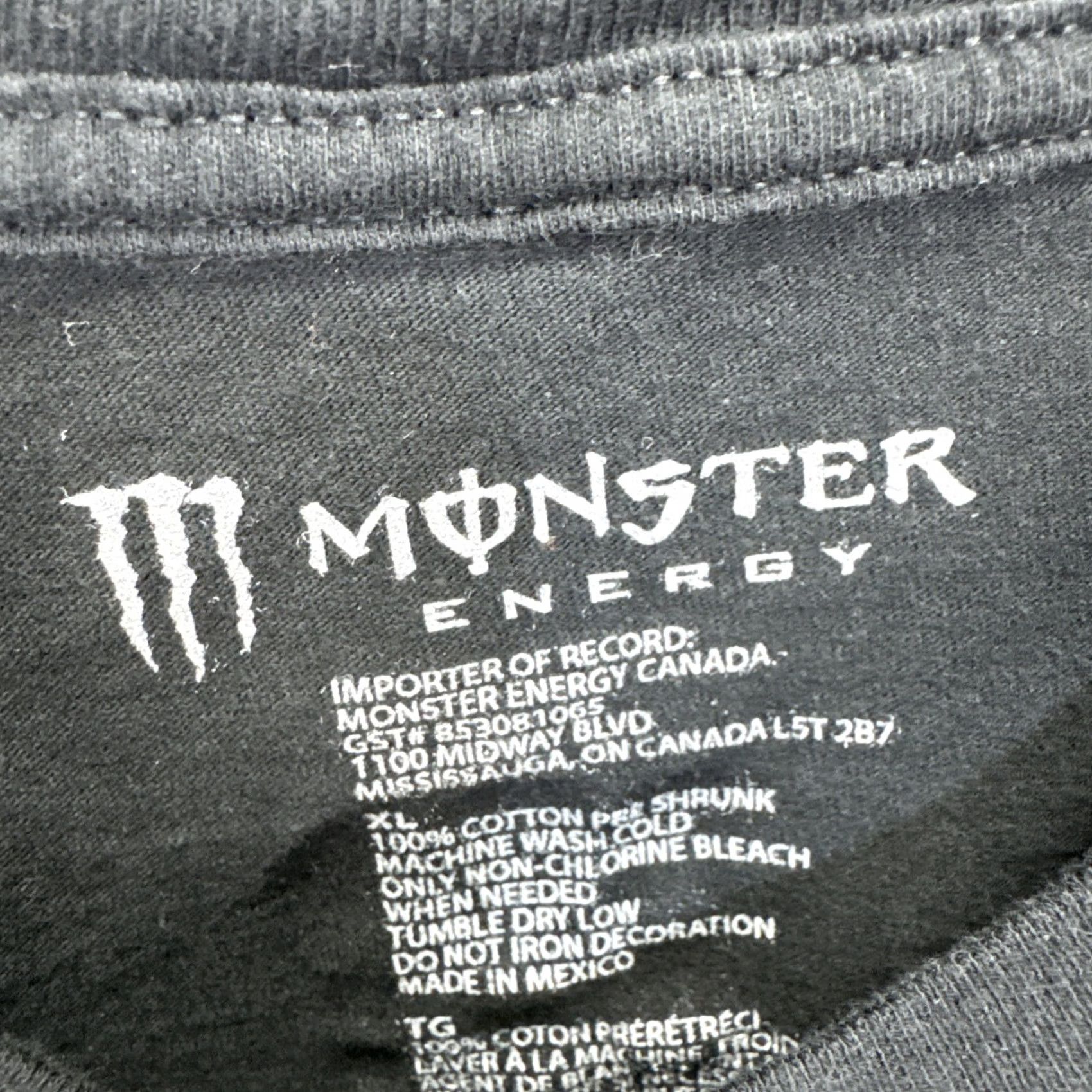 Logo 7 VINTAGE Monster Energy Logo Graphic T Shirt Mens XL Black Green Y2K Skate Logo Size US XL / EU 56 / 4 - 3 Thumbnail