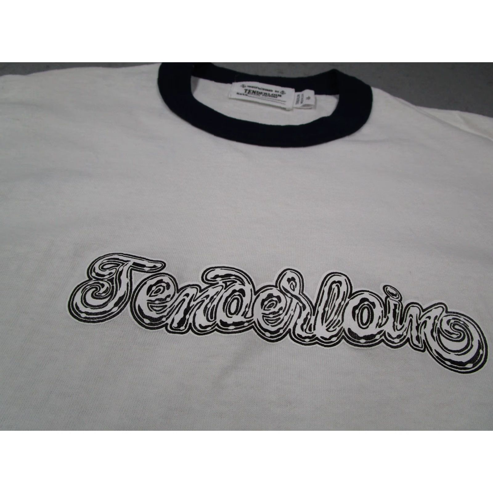 Tenderloin Tenderloin Mens White Short Sleeve T-Shirt Crew Neck Ringer Logo Made in USA 100% Cotton 2K Size US M / EU 48-50 / 2 - 2 Thumbnail