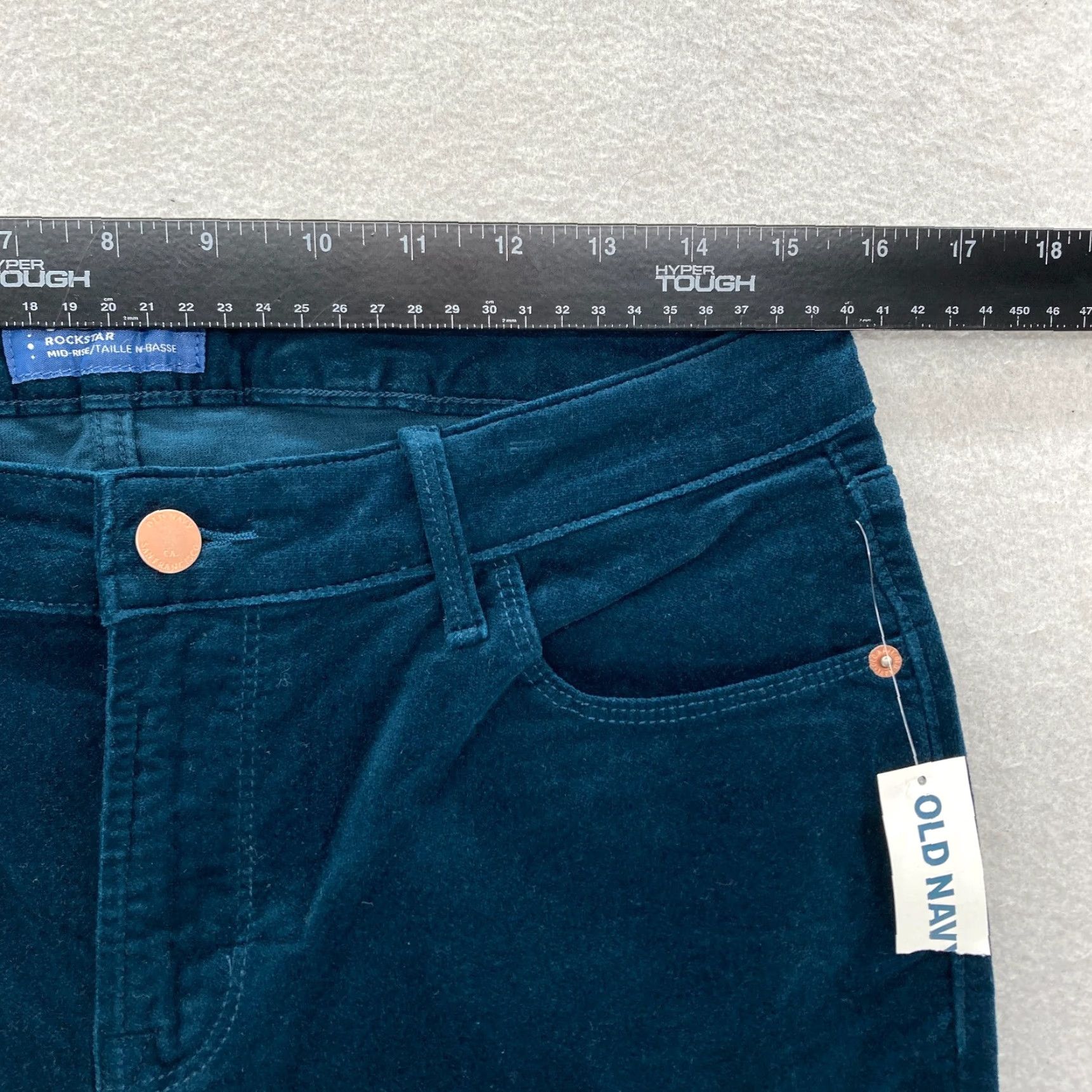 Old Navy Old Navy Rockstar Velvet 5-Pocket Skinny Ankle Pants Women's 10 Blue City Size 30" / US 8 / IT 44 - 7 Thumbnail