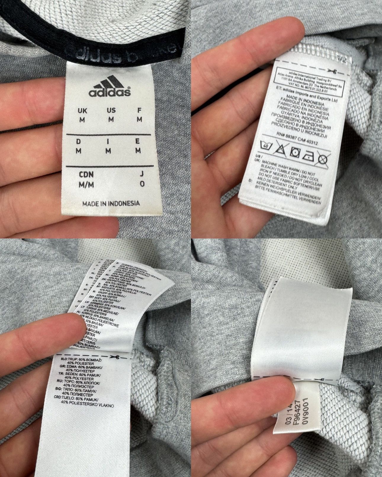 Adidas × NBA Adidas Men Heather Gray Pockets Chicago Bulls Hoodie Medium Size US M / EU 48-50 / 2 - 2 Thumbnail