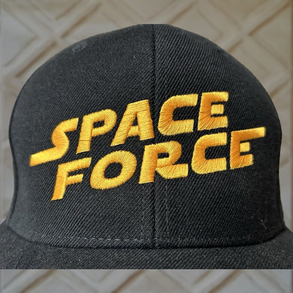 Vintage VINTAGE Space Force Military Snapback Hat Black Embroidered USSF Armed Forces Men One Size Yupoong Space Mens Size ONE SIZE - 1 Thumbnail