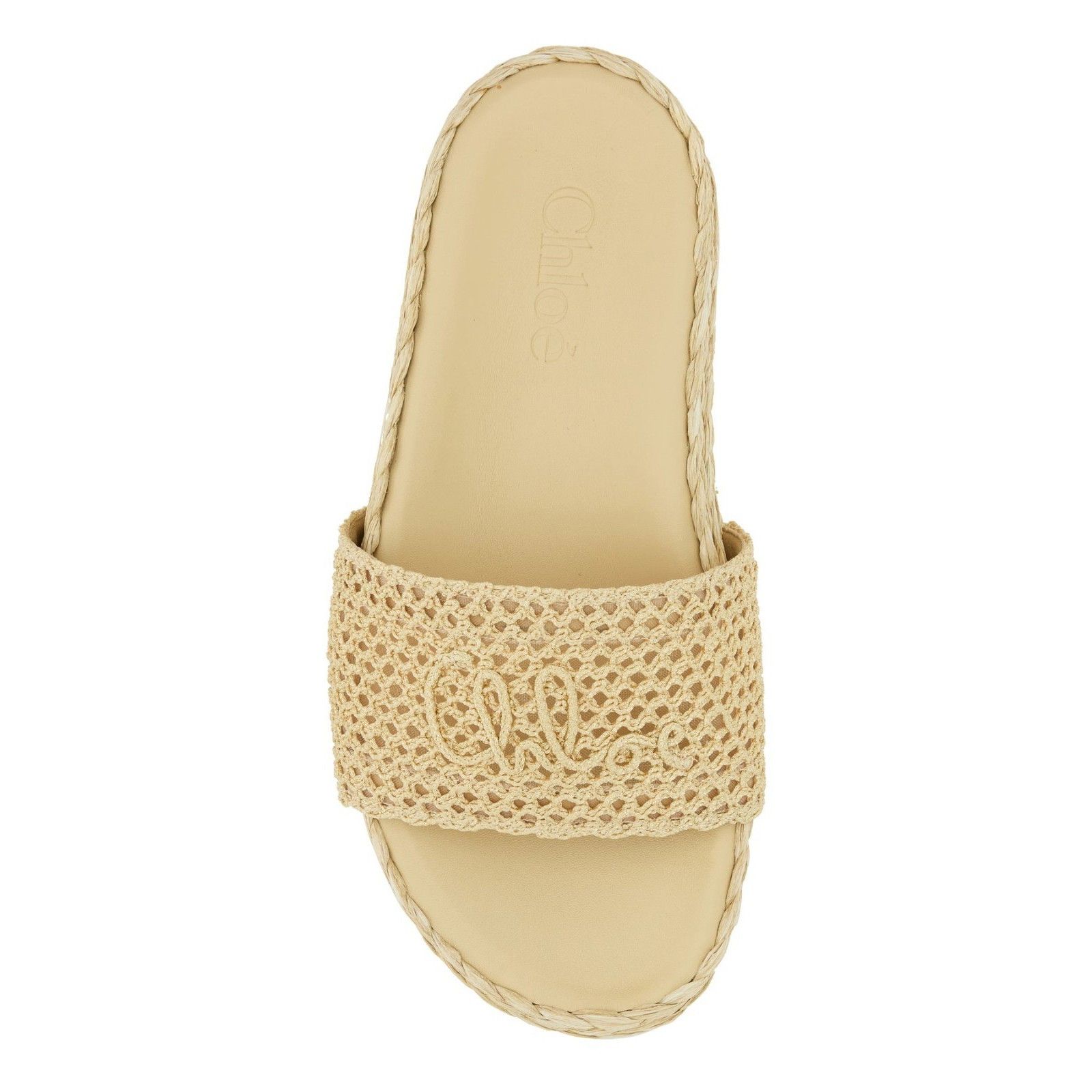 Chloe CHLOE Summer Cream Beige Raffia Slippers New & Authentic (Wo Size US 12 / IT 42 - 4 Thumbnail