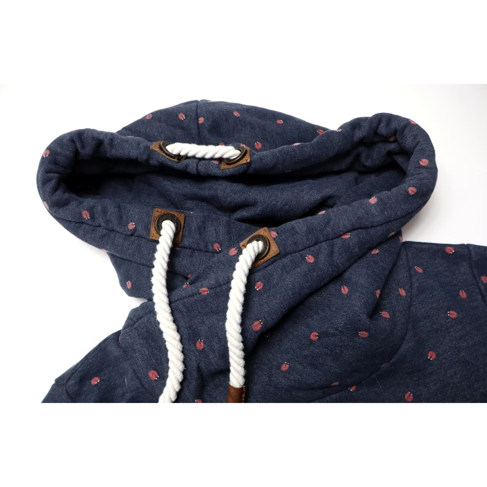 Vintage Naketano Sweatshirt Women's LARGE Blue Patterned Pocket Hooded Logo Pullover Size L / US 10 / IT 46 - 4 Thumbnail
