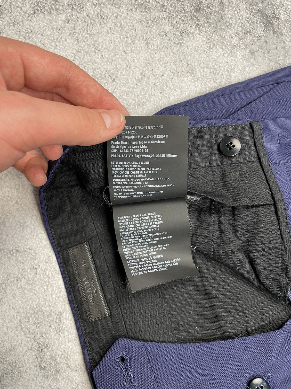 Prada Prada Pants Suit Trousers Navy Blue Luxury Size US 28 / EU 44 - 7 Thumbnail