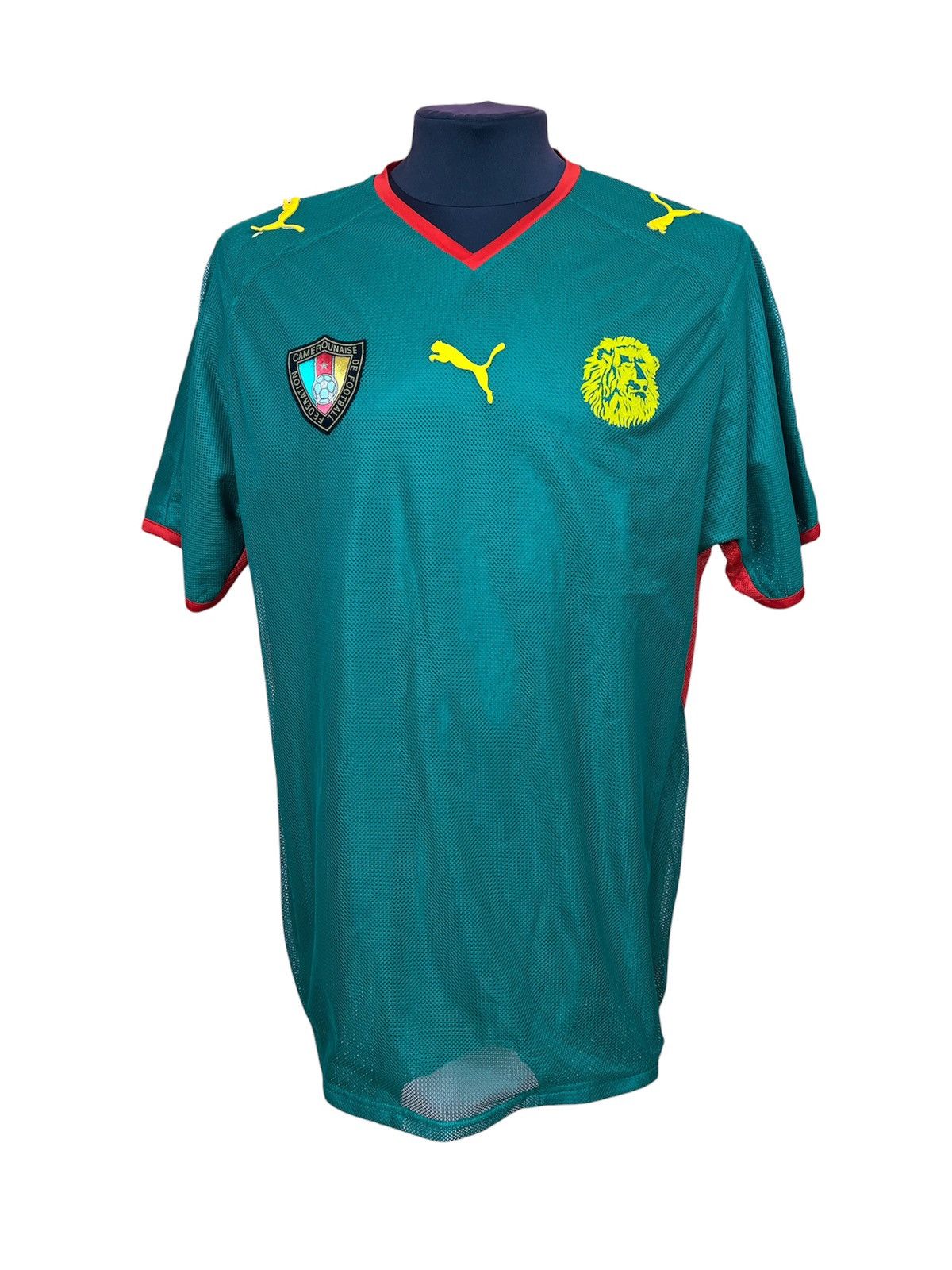Other × Puma puma camerounaise 2009 2008 soccer jersey football lion Size US XL / EU 56 / 4 - 1 Thumbnail